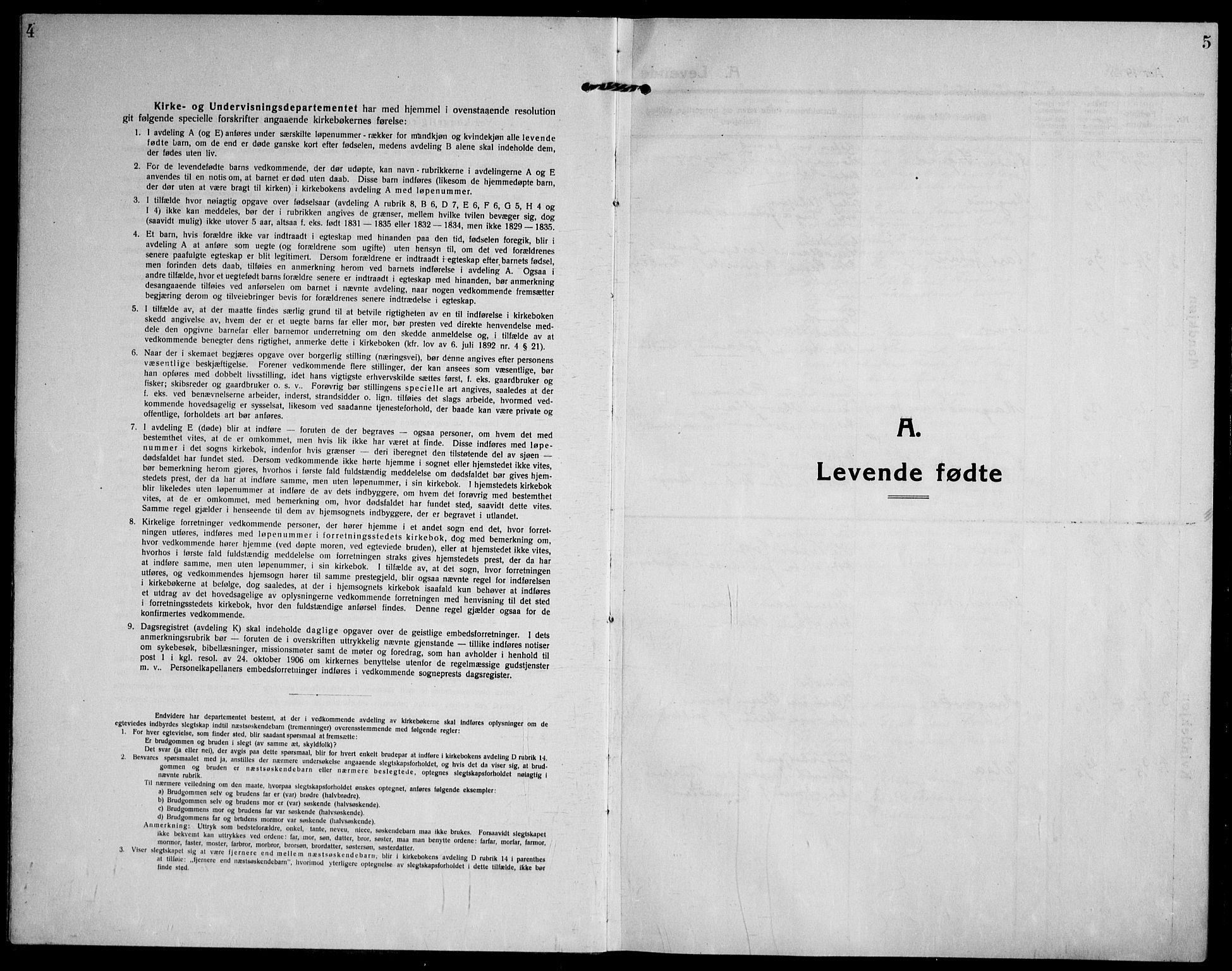 Skoger kirkebøker, SAKO/A-59/F/Fb/L0002: Parish register (official) no. II 2, 1914-1941, p. 4-5