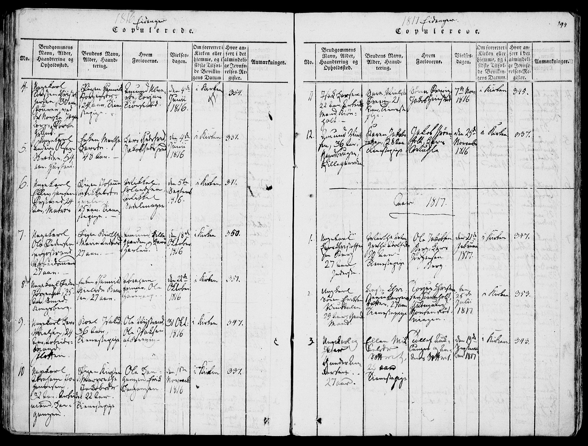 Eidanger kirkebøker, AV/SAKO-A-261/F/Fa/L0007: Parish register (official) no. 7, 1814-1831, p. 194