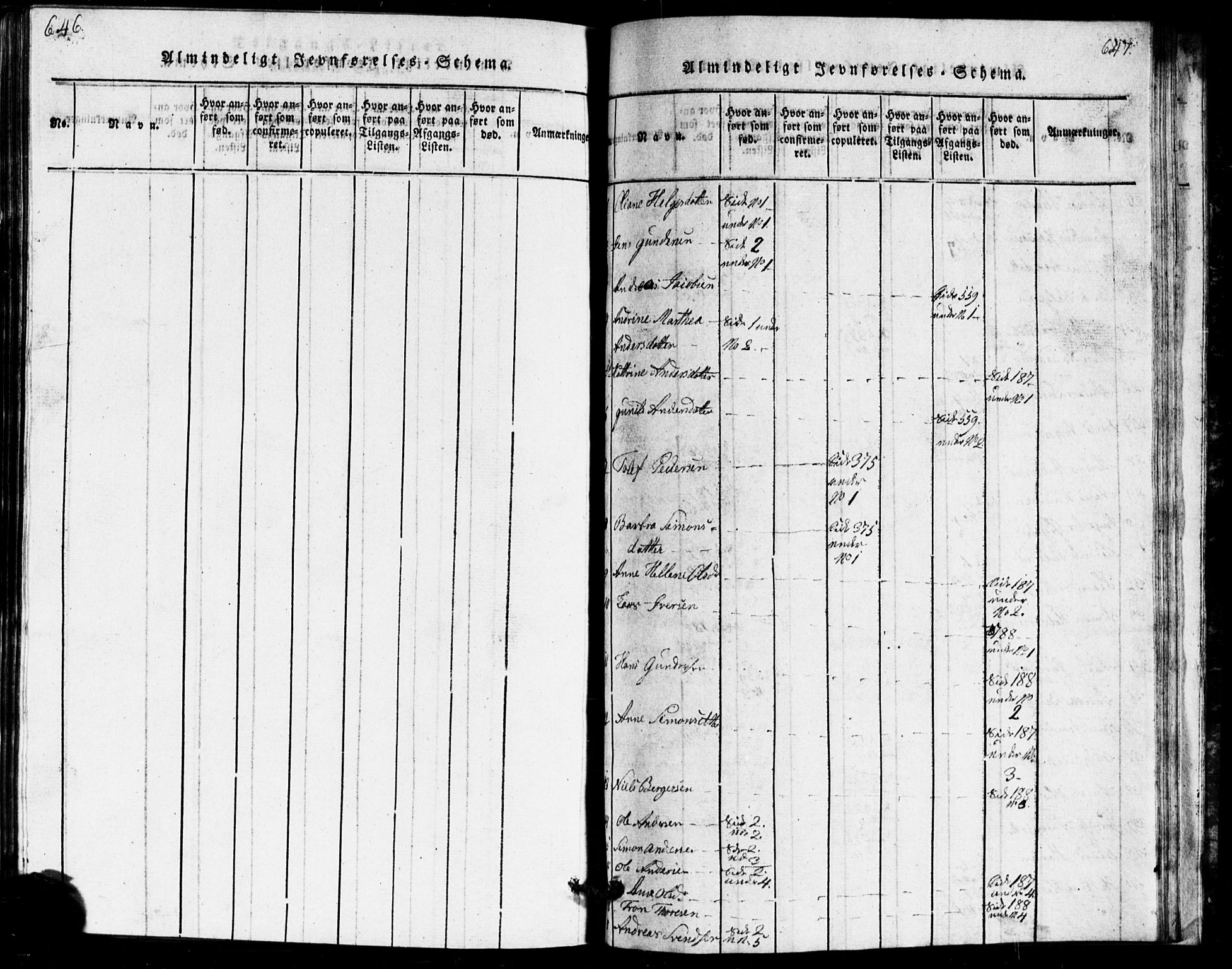 Idd prestekontor Kirkebøker, SAO/A-10911/G/Ga/L0001: Parish register (copy) no. I 1, 1815-1826, p. 646-647