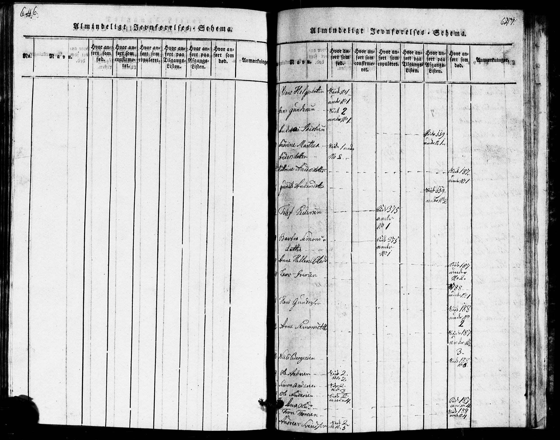 Idd prestekontor Kirkebøker, AV/SAO-A-10911/G/Ga/L0001: Parish register (copy) no. I 1, 1815-1826, p. 646-647