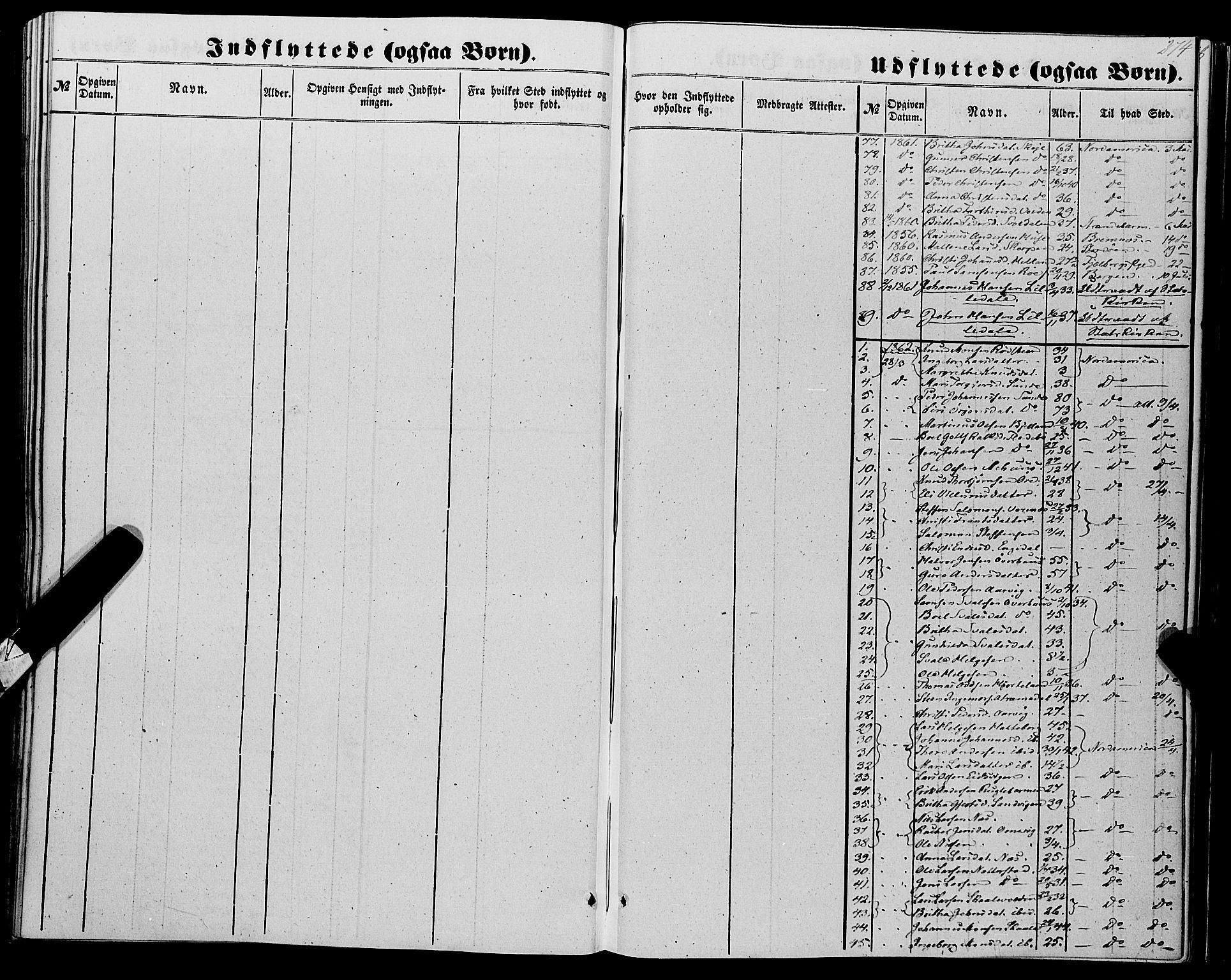 Kvinnherad sokneprestembete, SAB/A-76401/H/Haa: Parish register (official) no. A 8, 1854-1872, p. 274