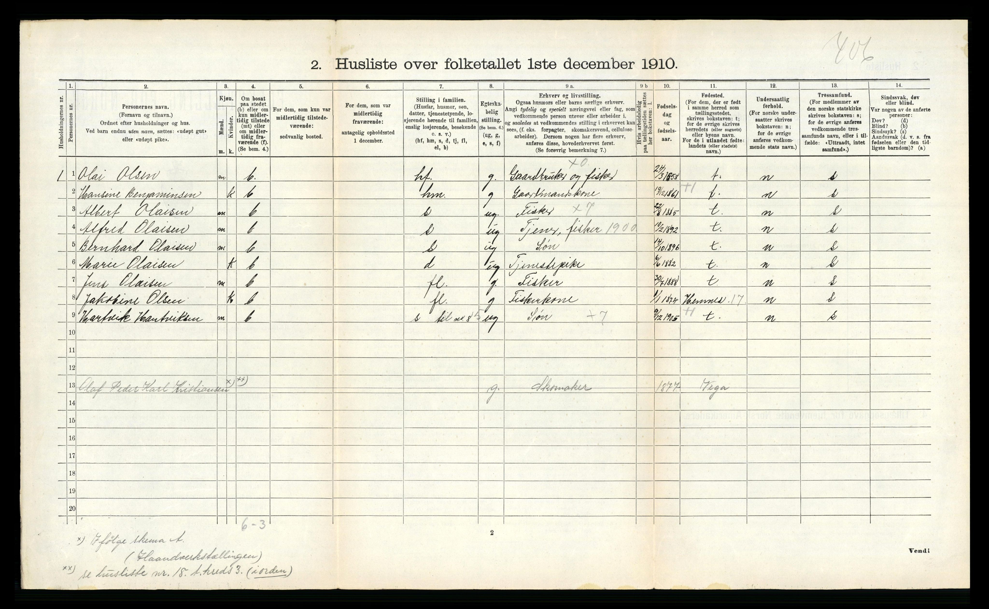 RA, 1910 census for Træna, 1910, p. 166