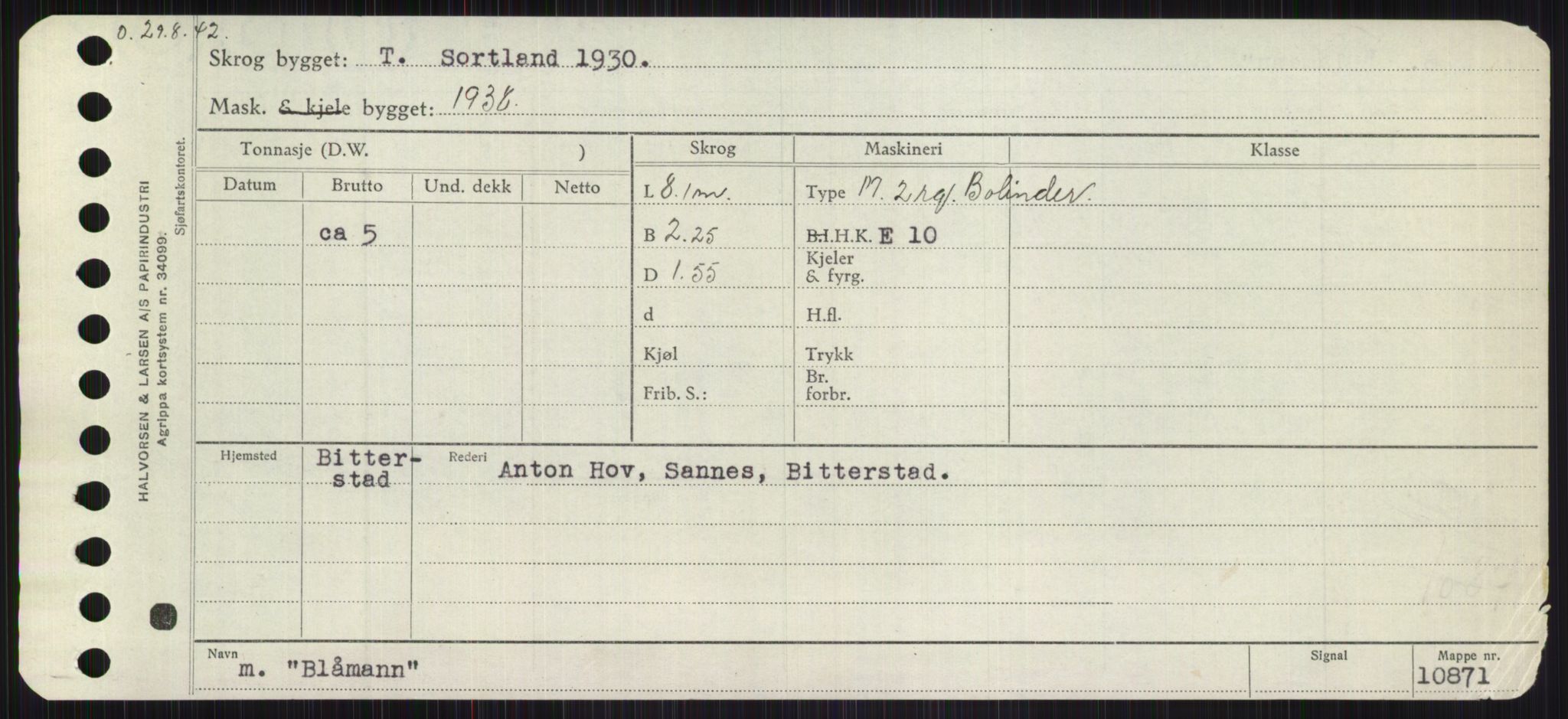 Sjøfartsdirektoratet med forløpere, Skipsmålingen, RA/S-1627/H/Ha/L0001/0002: Fartøy, A-Eig / Fartøy Bjør-Eig, p. 81