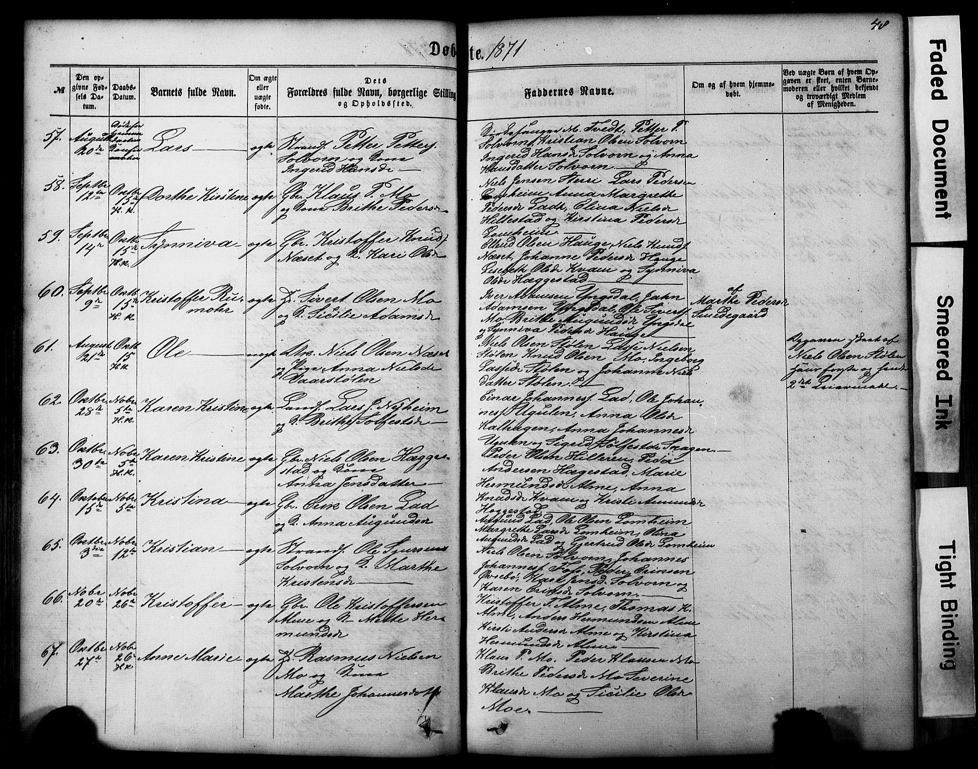 Hafslo sokneprestembete, AV/SAB-A-80301/H/Hab/Haba/L0001: Parish register (copy) no. A 1, 1866-1908, p. 48