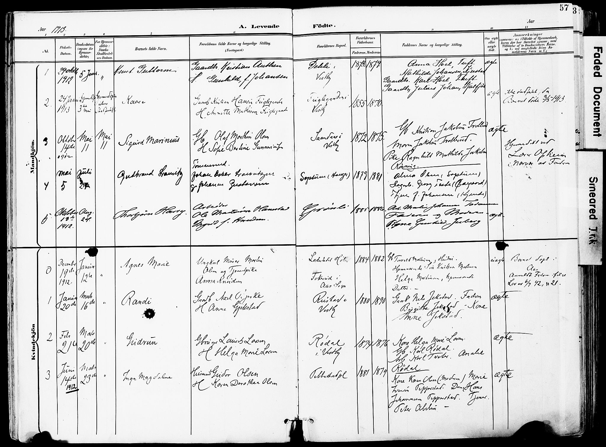 Vestby prestekontor Kirkebøker, SAO/A-10893/F/Fa/L0010: Parish register (official) no. I 10, 1900-1926, p. 57