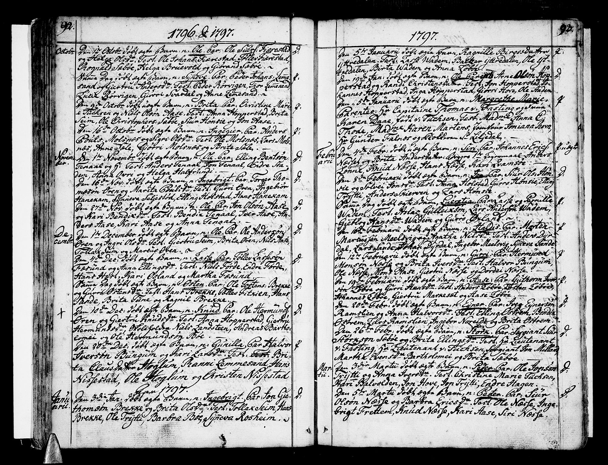 Vik sokneprestembete, AV/SAB-A-81501/H/Haa/Haaa/L0005: Parish register (official) no. A 5, 1787-1820, p. 92-93