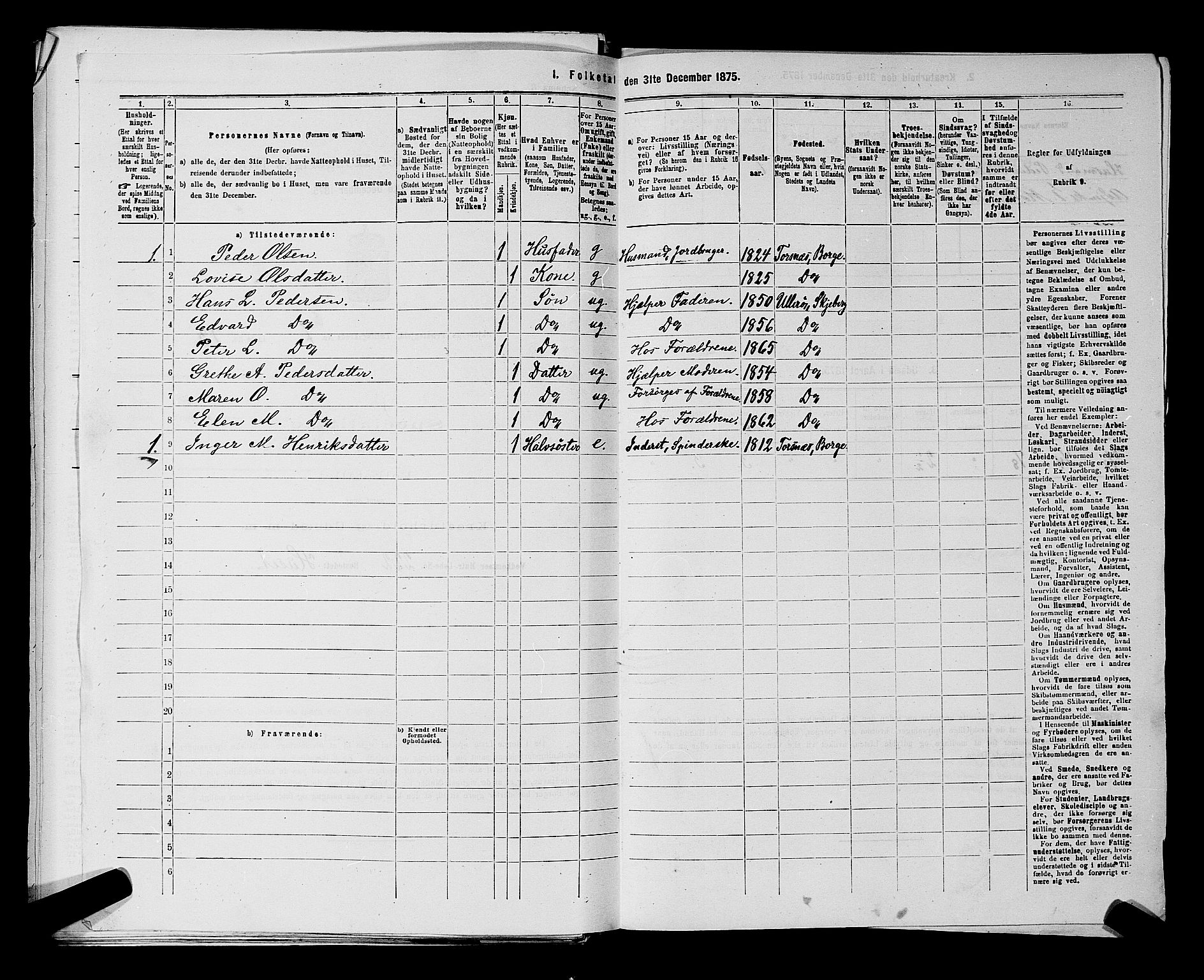 RA, 1875 census for 0115P Skjeberg, 1875, p. 1326