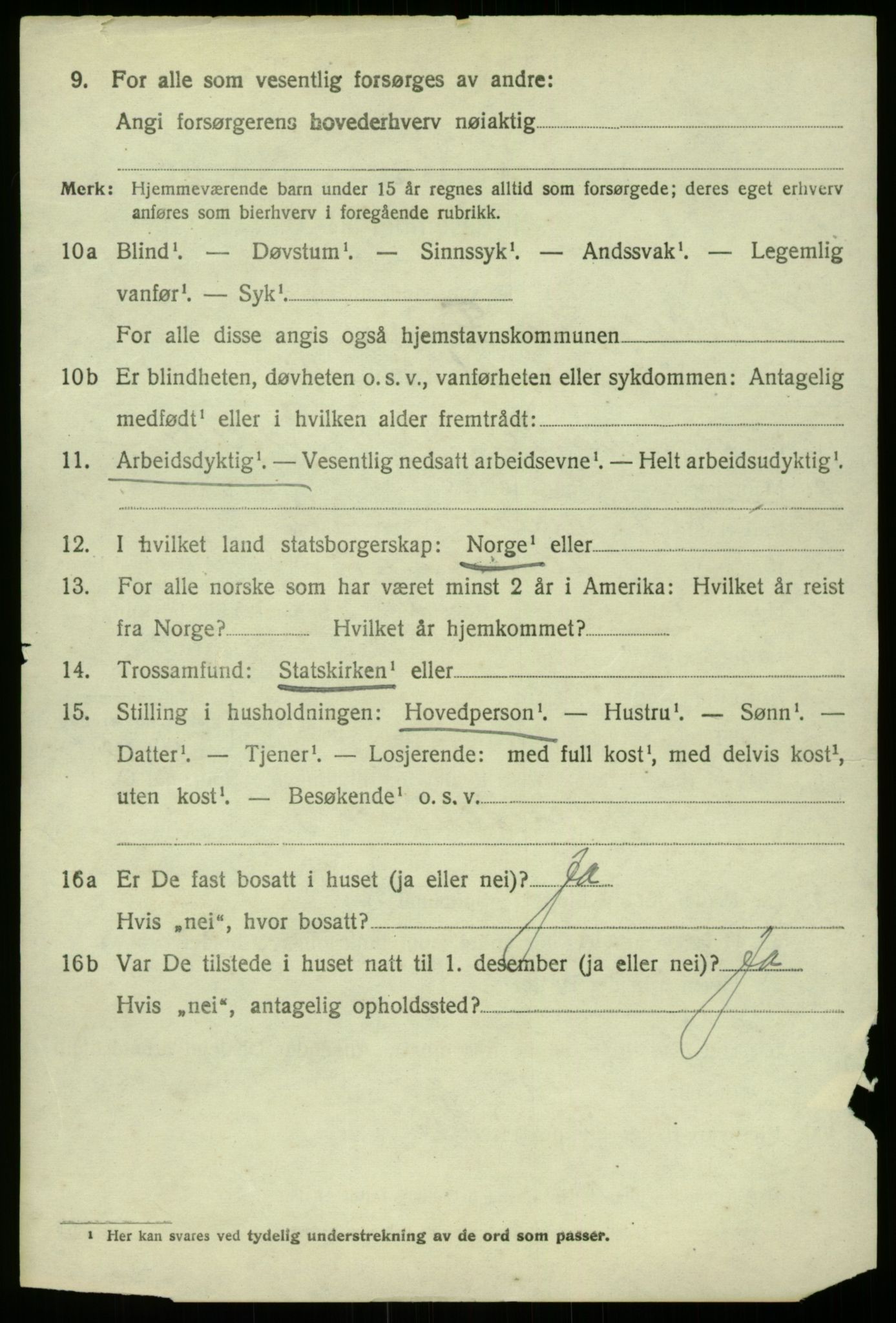 SAB, 1920 census for Lærdal, 1920, p. 4251