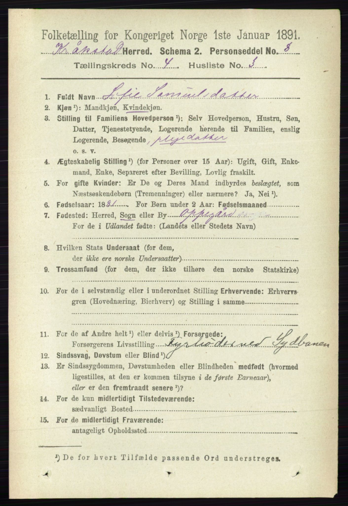 RA, 1891 census for 0212 Kråkstad, 1891, p. 1747