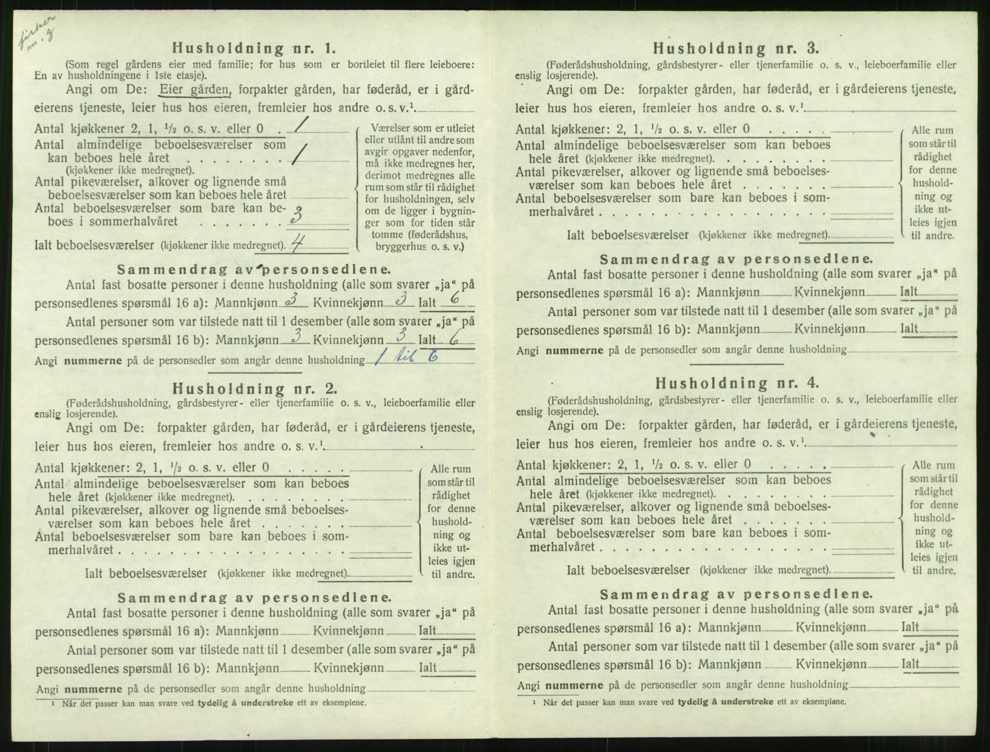 SAT, 1920 census for Hustad, 1920, p. 608