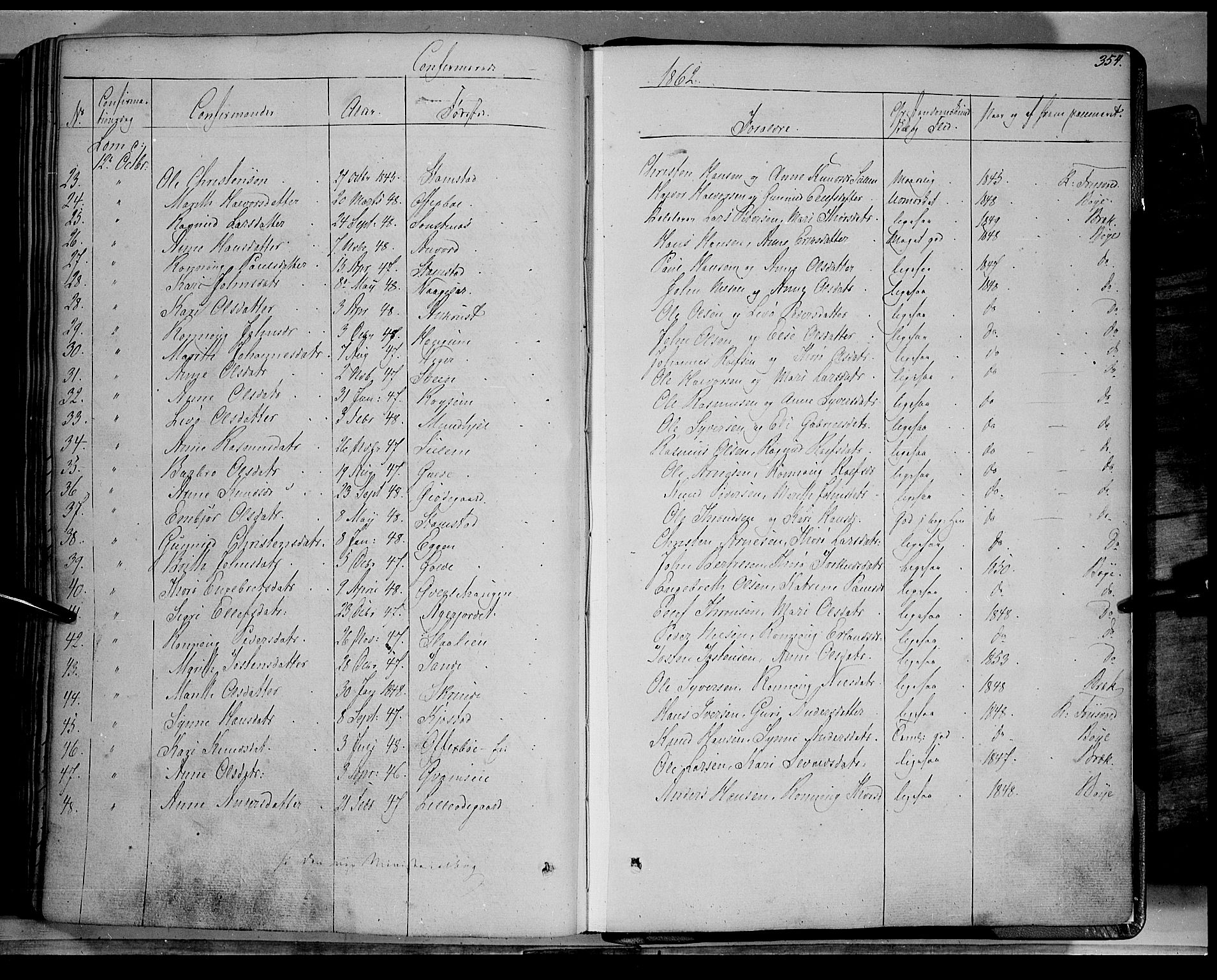 Lom prestekontor, SAH/PREST-070/K/L0006: Parish register (official) no. 6A, 1837-1863, p. 354