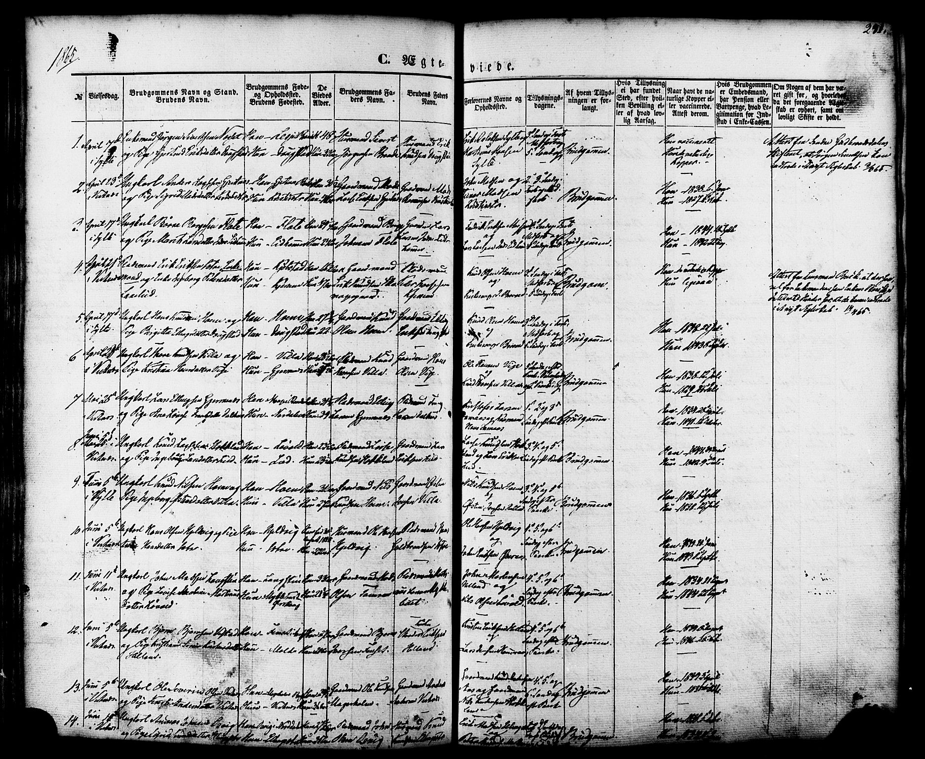 Ministerialprotokoller, klokkerbøker og fødselsregistre - Møre og Romsdal, SAT/A-1454/539/L0529: Parish register (official) no. 539A02, 1848-1872, p. 241