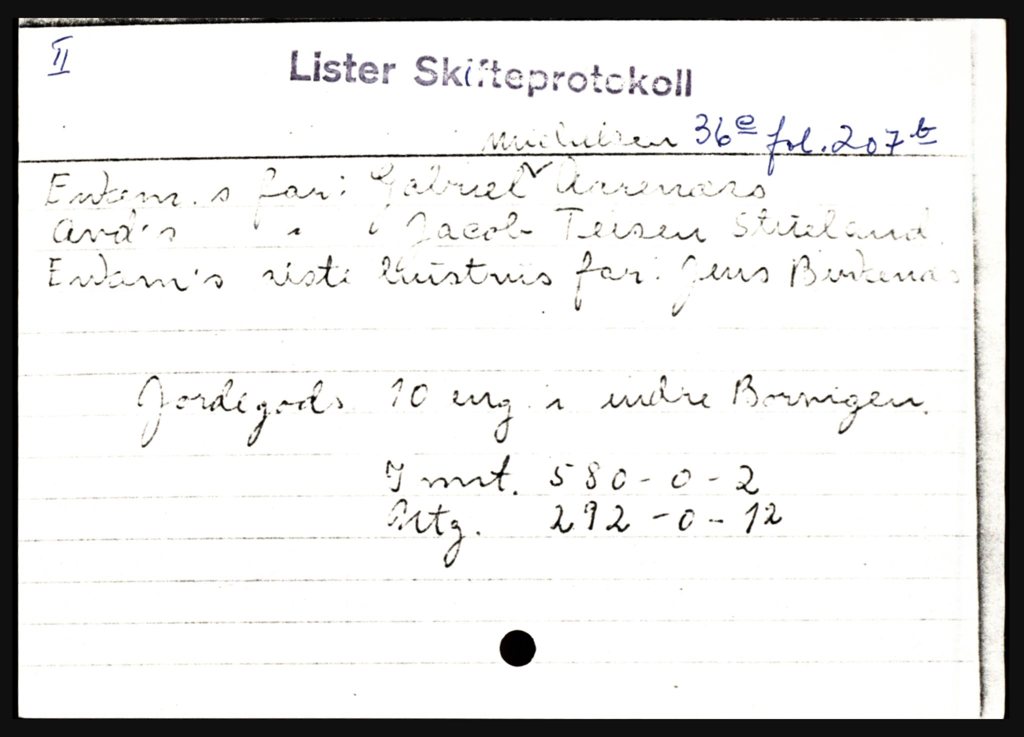 Lister sorenskriveri, AV/SAK-1221-0003/H, p. 3109