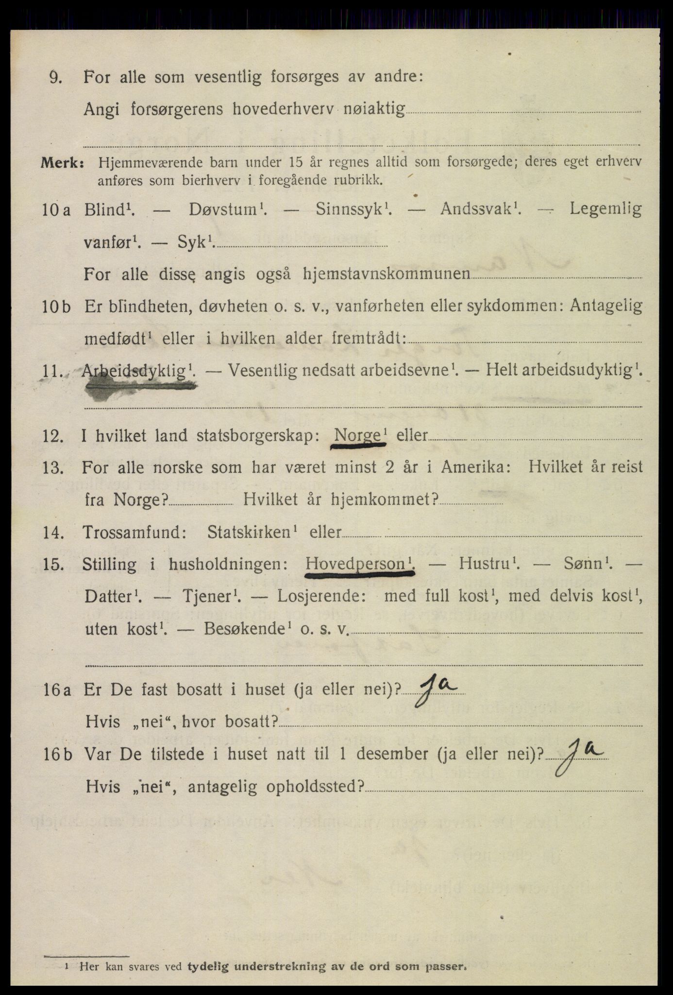 SAT, 1920 census for Namsos, 1920, p. 3756