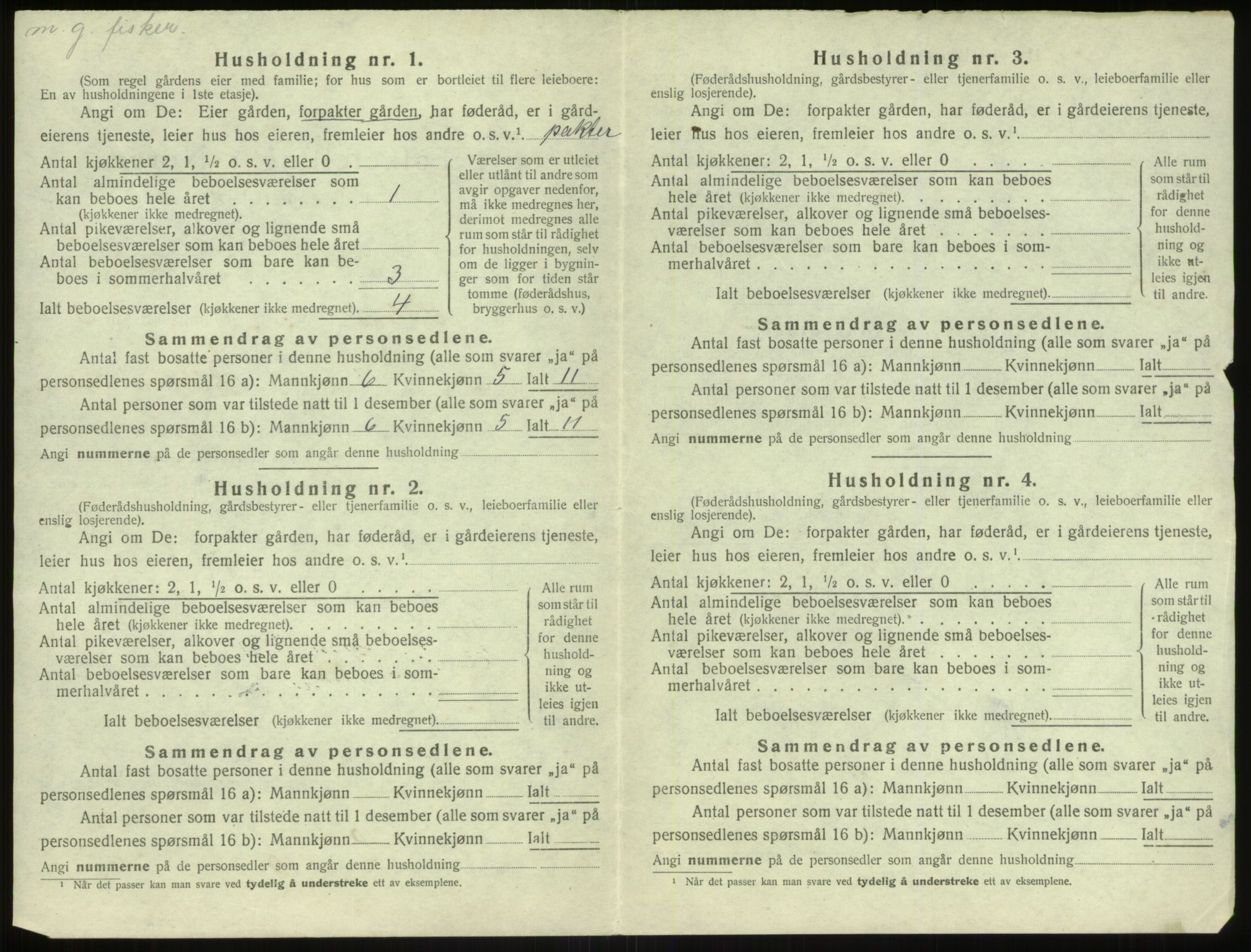 SAB, 1920 census for Solund, 1920, p. 342