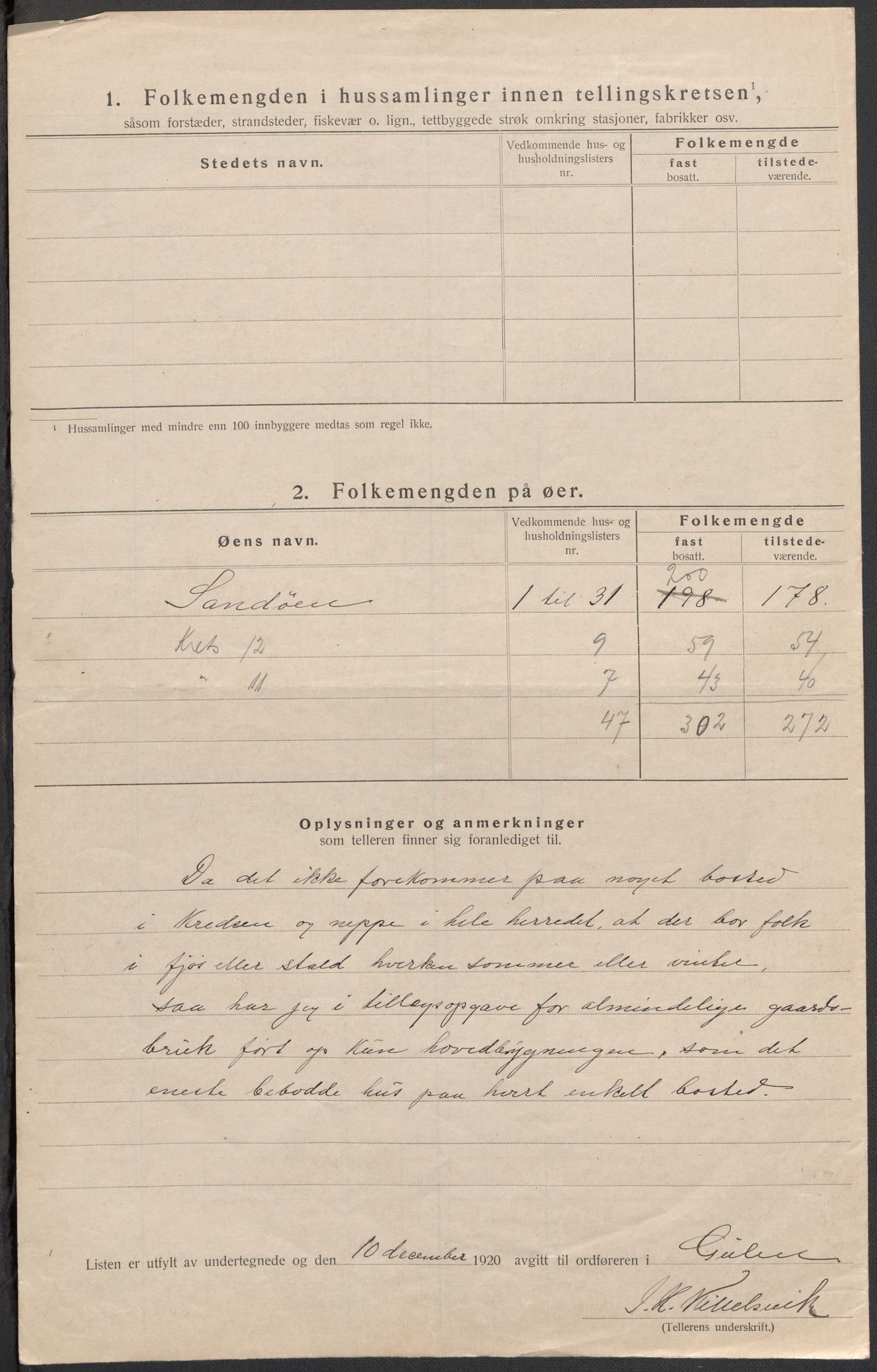 SAB, 1920 census for Gulen, 1920, p. 42