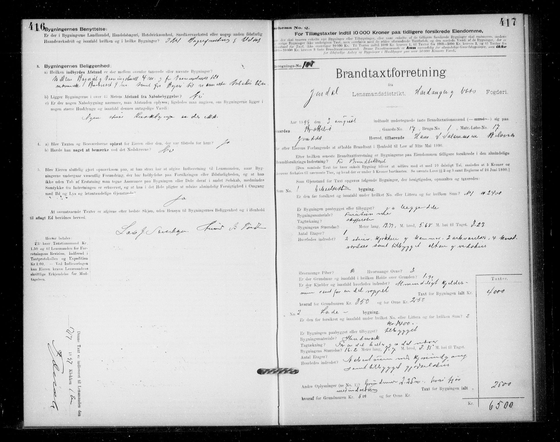 Lensmannen i Jondal, AV/SAB-A-33101/0012/L0005: Branntakstprotokoll, skjematakst, 1894-1951, p. 416-417