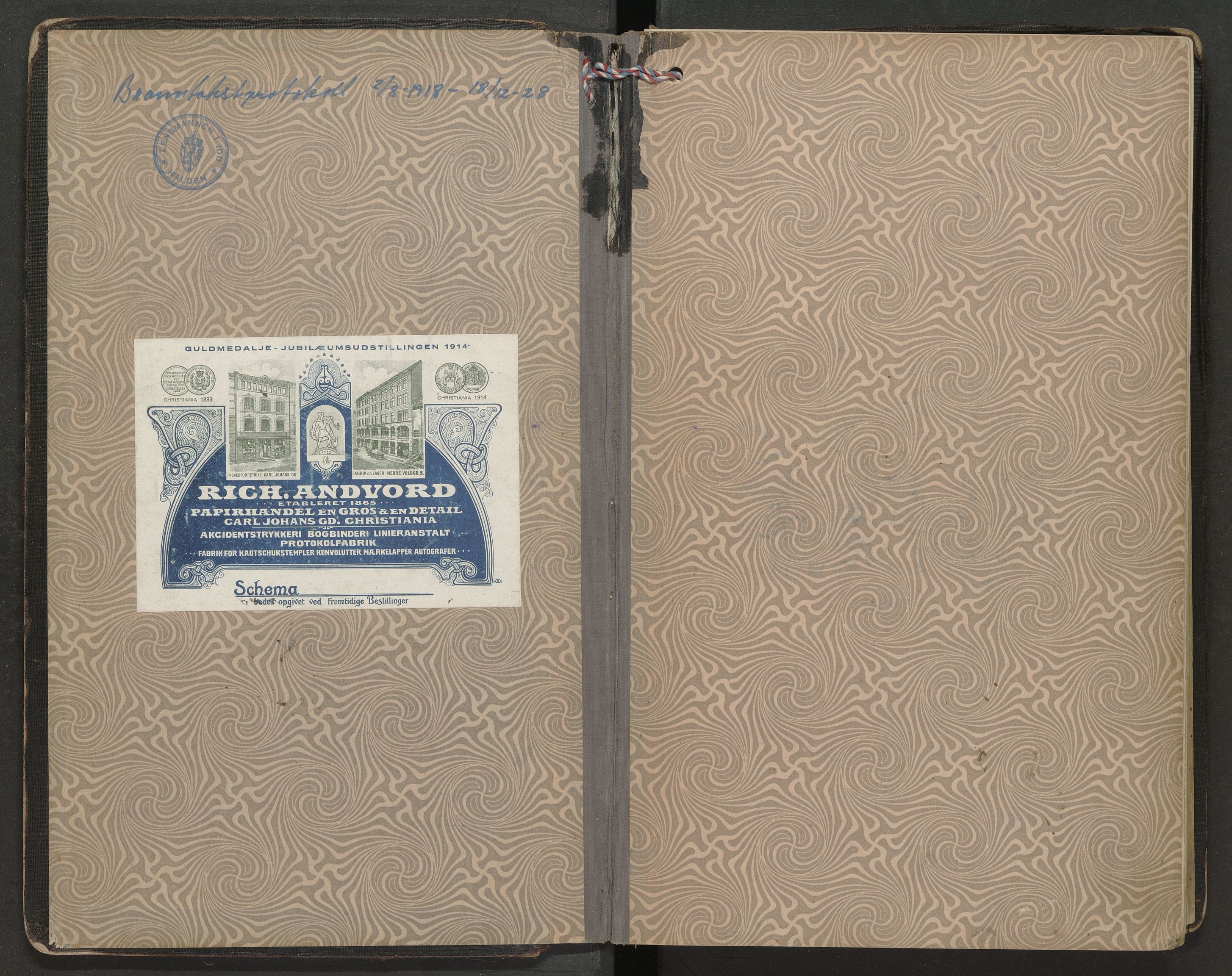 Norges brannkasse, branntakster Idd, SAO/A-11365/F/Fa/L0004: Branntakstprotokoll, 1918-1928