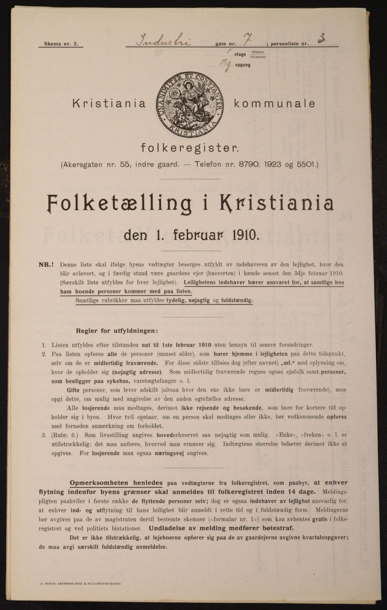 OBA, Municipal Census 1910 for Kristiania, 1910, p. 42281