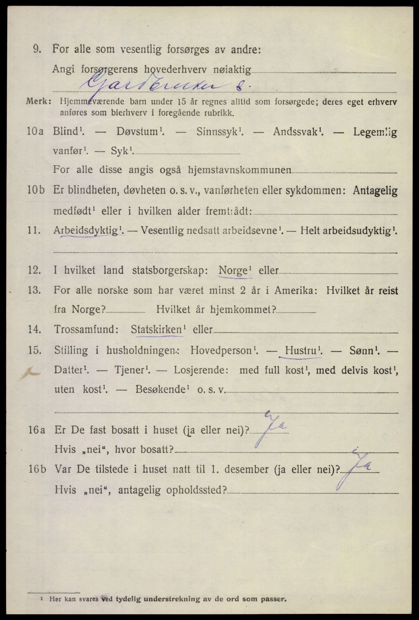 SAKO, 1920 census for Stokke, 1920, p. 2427