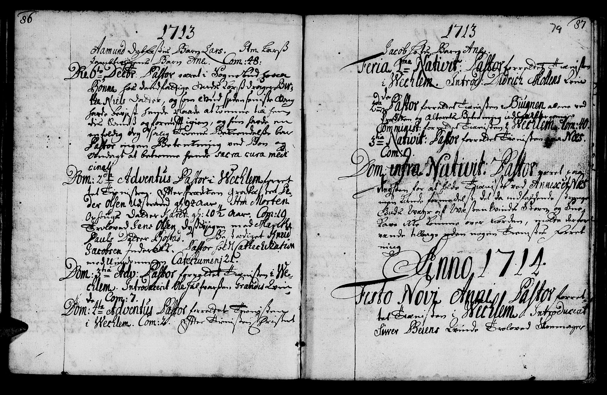 Ministerialprotokoller, klokkerbøker og fødselsregistre - Sør-Trøndelag, SAT/A-1456/659/L0731: Parish register (official) no. 659A01, 1709-1731, p. 78-79