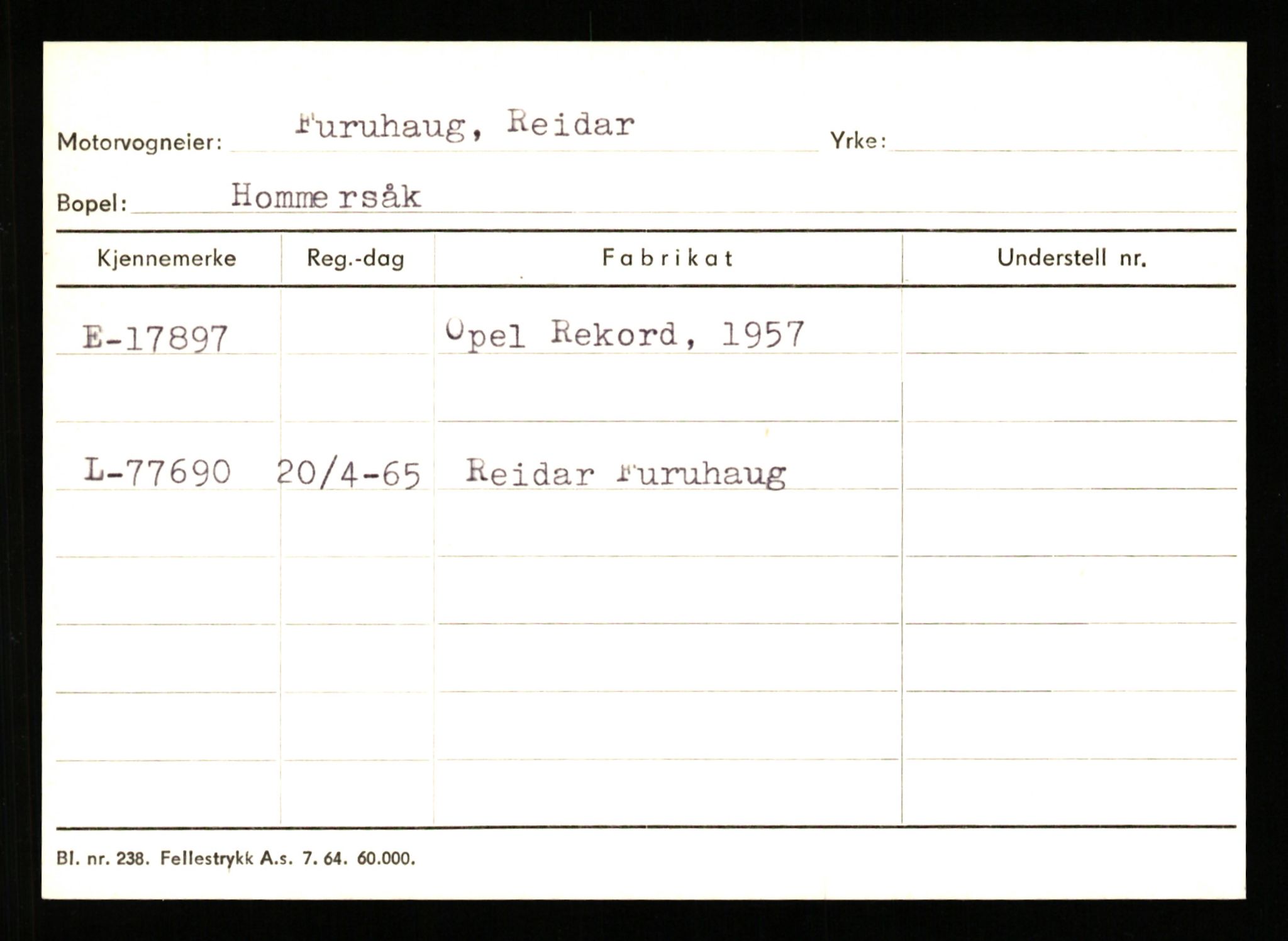 Stavanger trafikkstasjon, AV/SAST-A-101942/0/G/L0004: Registreringsnummer: 15497 - 22957, 1930-1971, p. 1181