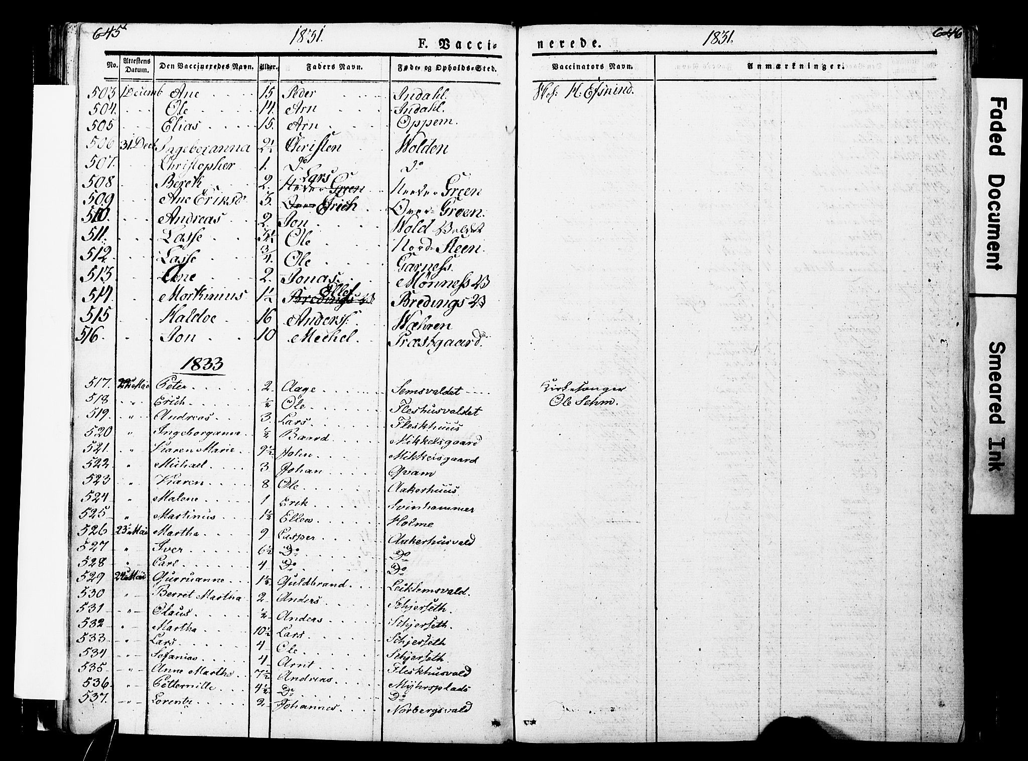 Ministerialprotokoller, klokkerbøker og fødselsregistre - Nord-Trøndelag, SAT/A-1458/723/L0243: Parish register (official) no. 723A12, 1822-1851, p. 645-646