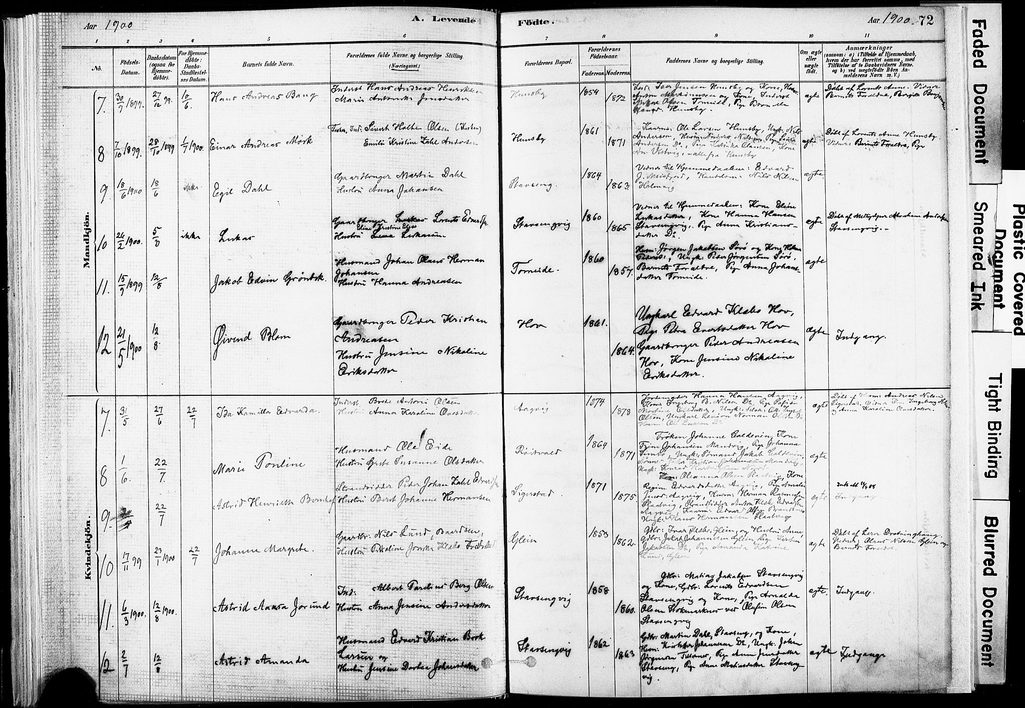 Ministerialprotokoller, klokkerbøker og fødselsregistre - Nordland, AV/SAT-A-1459/835/L0525: Parish register (official) no. 835A03I, 1881-1910, p. 72