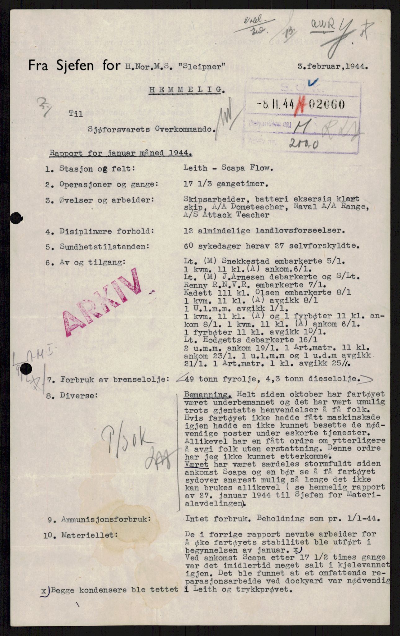 Forsvaret, Sjøforsvarets overkommando, AV/RA-RAFA-2035/D/Dc/L0193: --, 1940-1951, p. 16