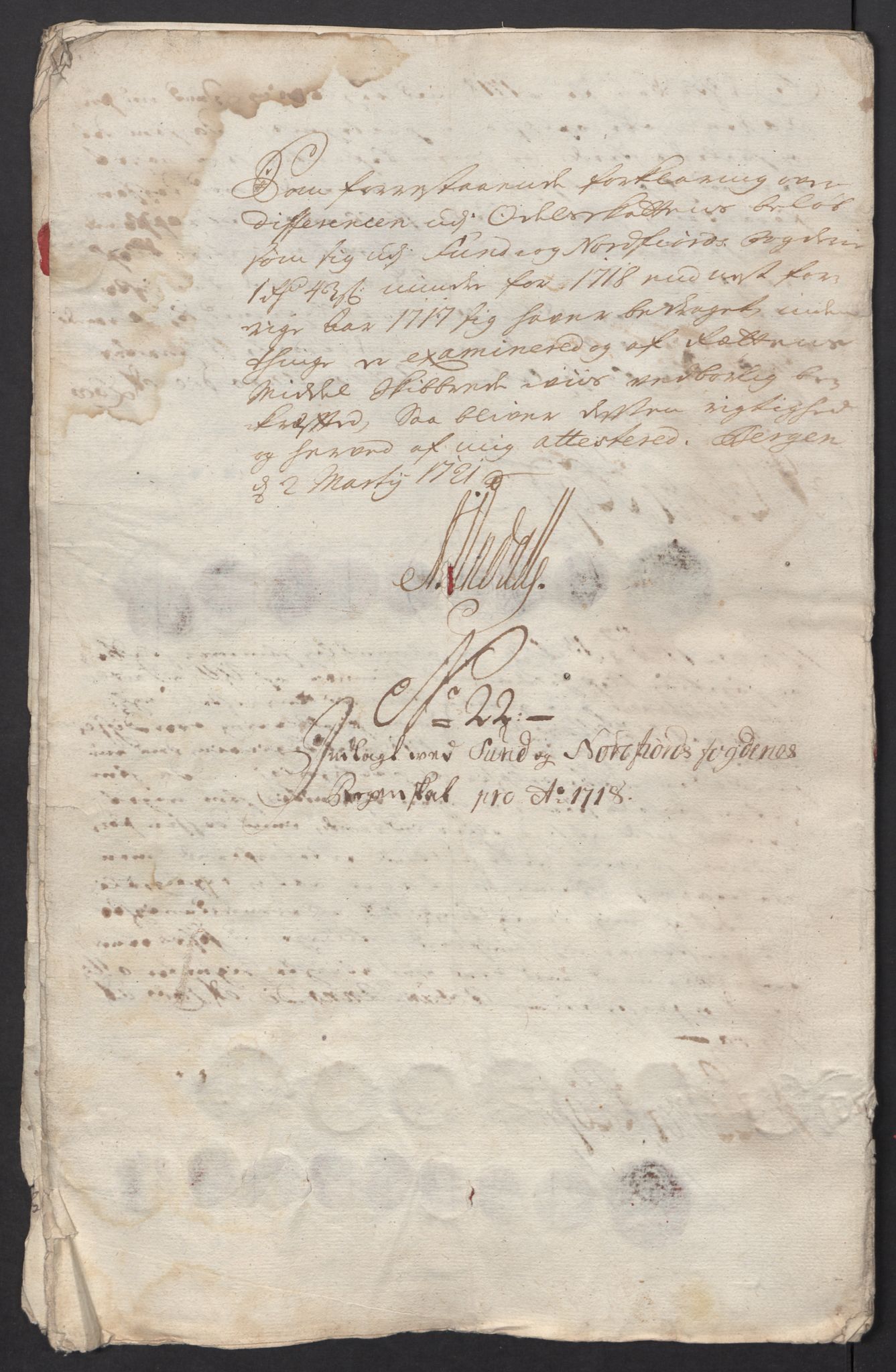 Rentekammeret inntil 1814, Reviderte regnskaper, Fogderegnskap, AV/RA-EA-4092/R53/L3441: Fogderegnskap Sunn- og Nordfjord, 1717-1718, p. 420