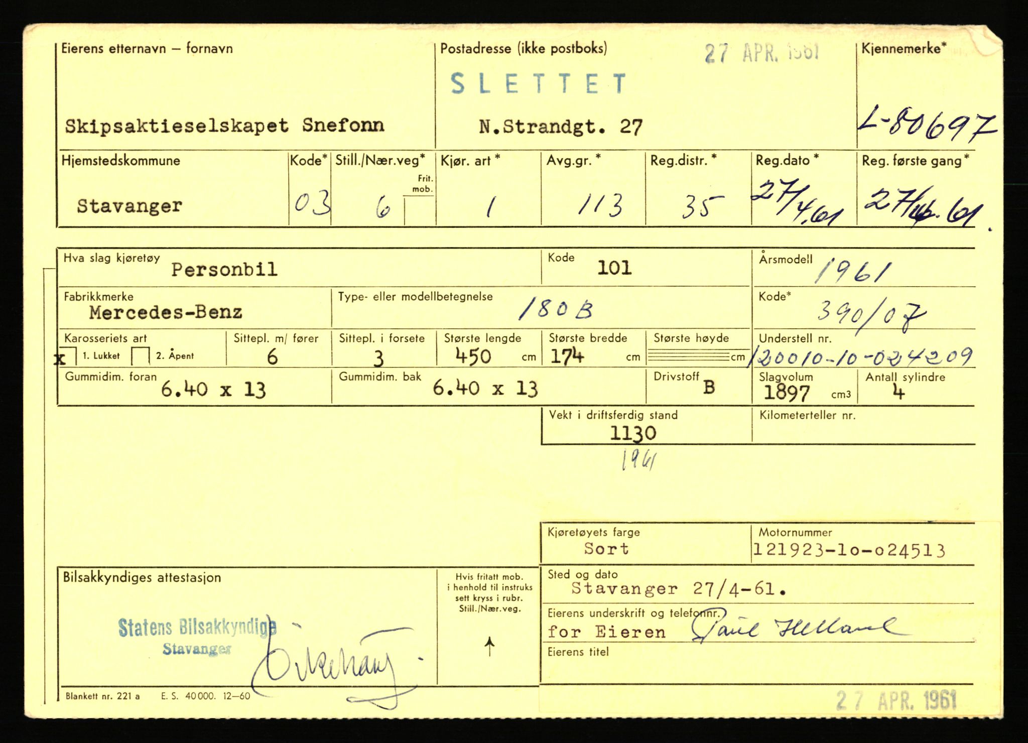 Stavanger trafikkstasjon, AV/SAST-A-101942/0/F/L0071: L-80500 - L-82199, 1930-1971, p. 317