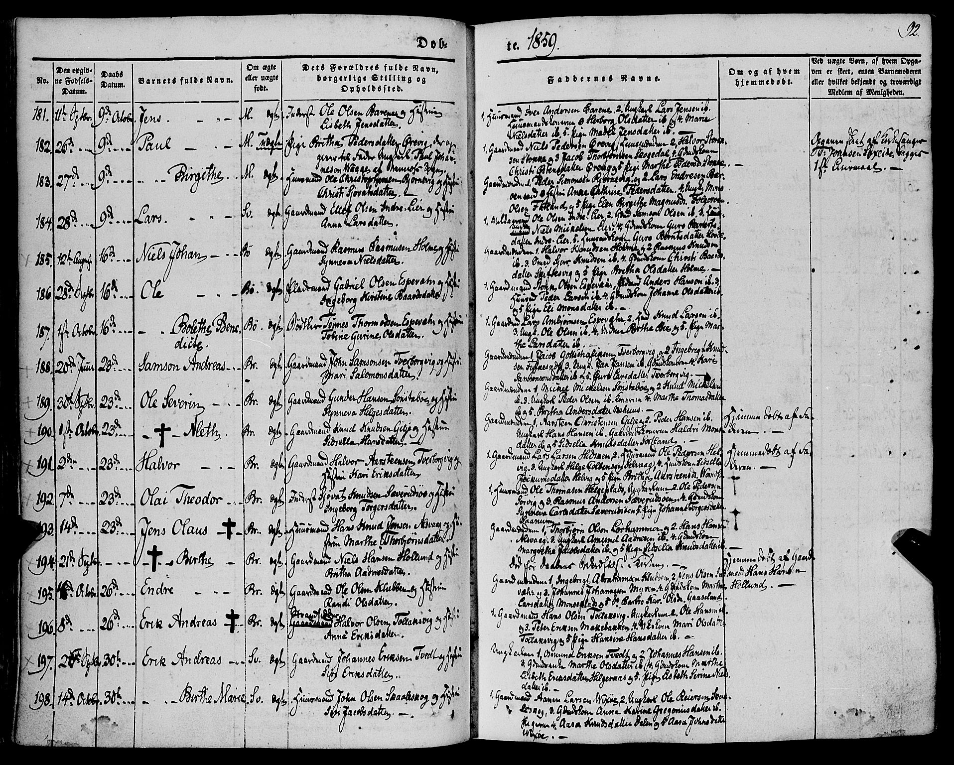 Finnås sokneprestembete, SAB/A-99925/H/Ha/Haa/Haaa/L0007: Parish register (official) no. A 7, 1850-1862, p. 92