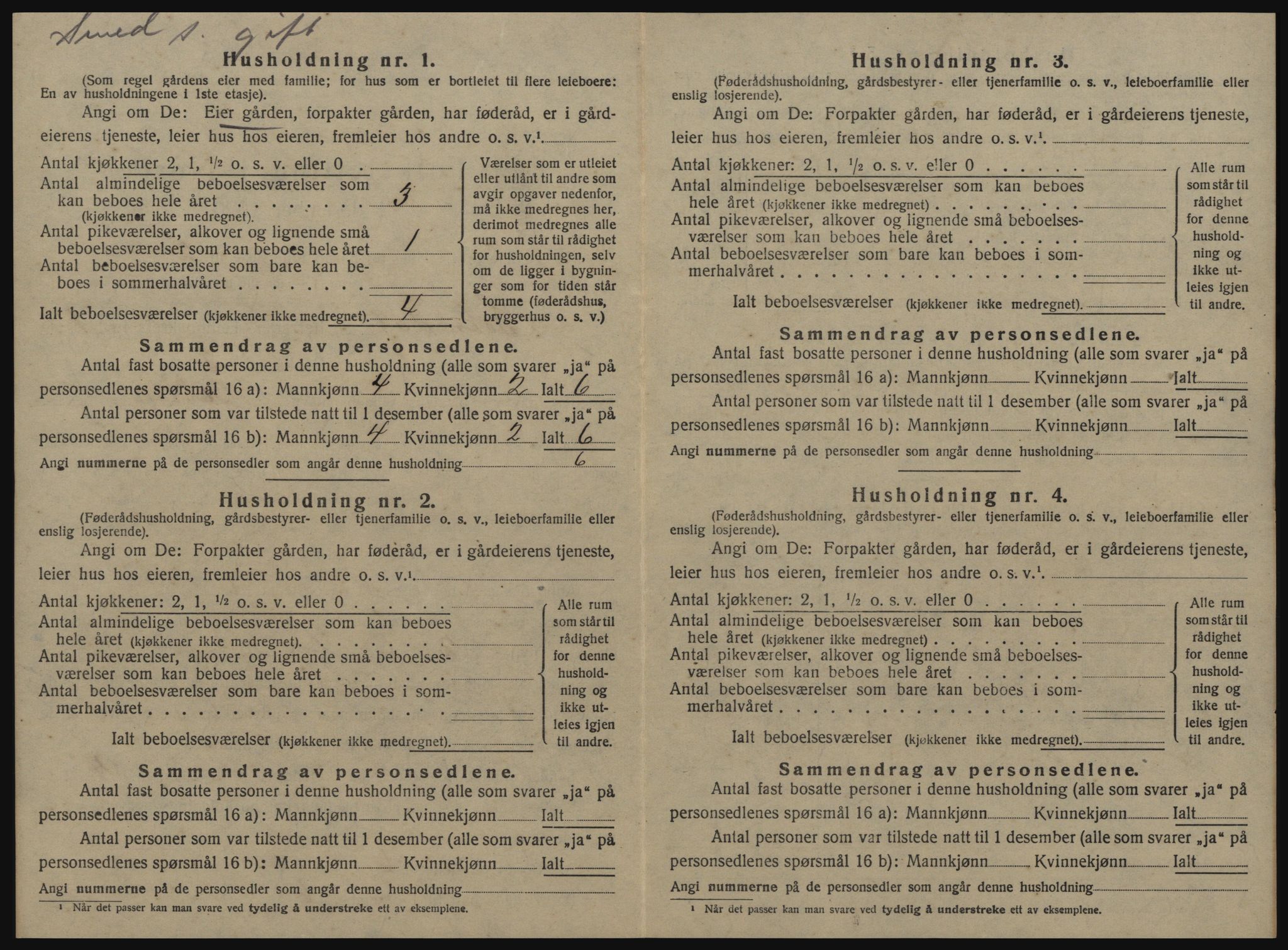 SAT, 1920 census for Soknedal, 1920, p. 47