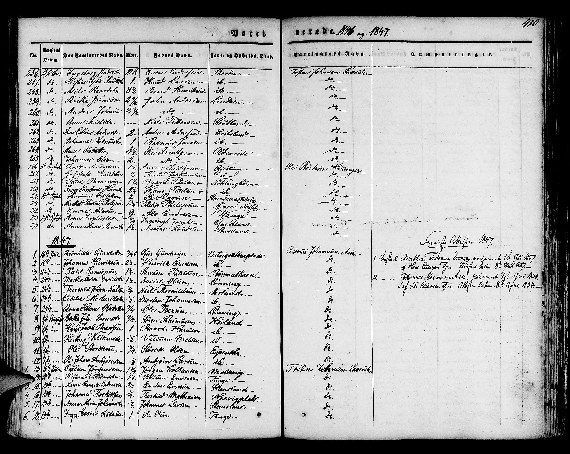 Finnås sokneprestembete, SAB/A-99925/H/Ha/Haa/Haaa/L0006: Parish register (official) no. A 6, 1836-1850, p. 410