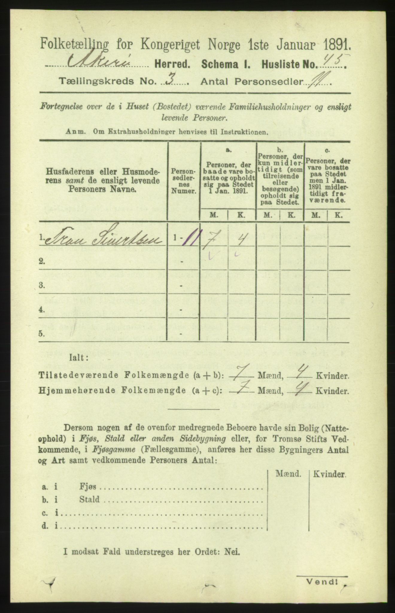 RA, 1891 census for 1545 Aukra, 1891, p. 1297