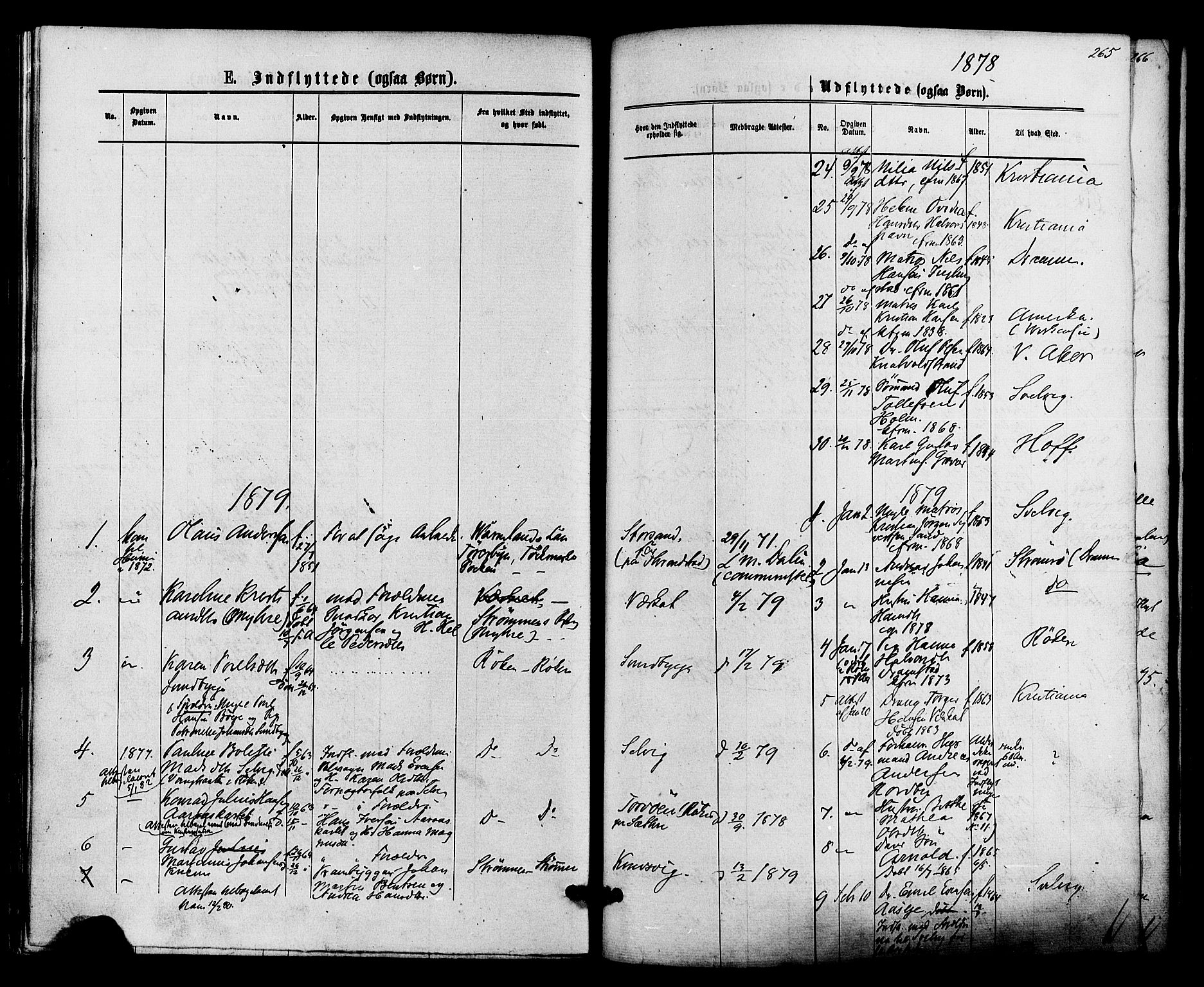 Hurum kirkebøker, SAKO/A-229/F/Fa/L0013: Parish register (official) no. 13, 1876-1881, p. 265