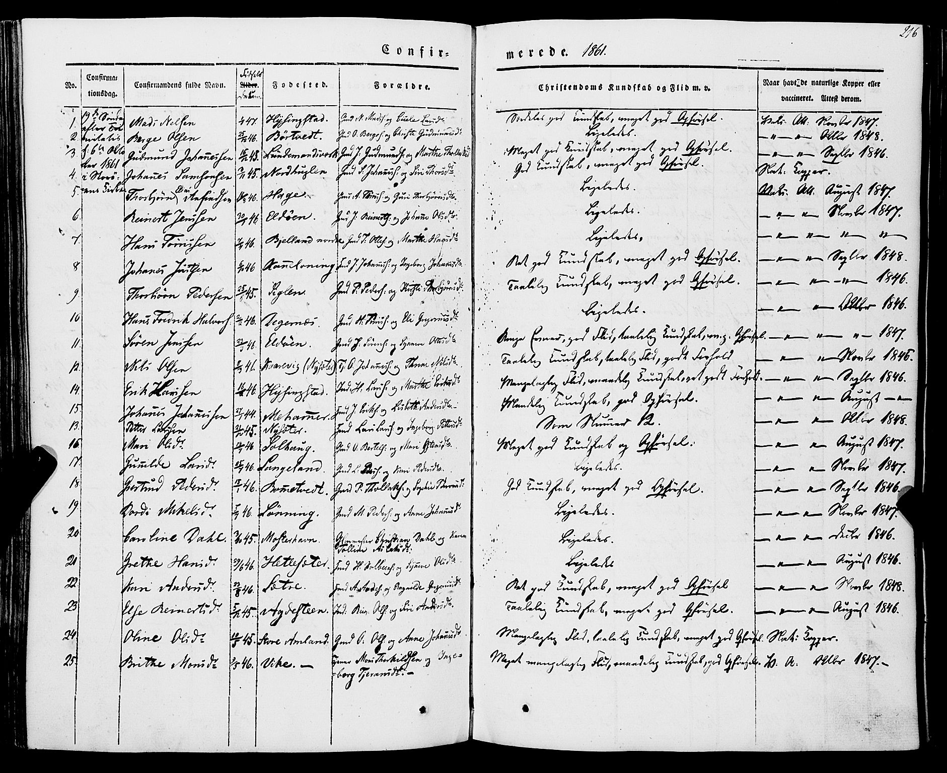 Stord sokneprestembete, SAB/A-78201/H/Haa: Parish register (official) no. A 7, 1841-1861, p. 216