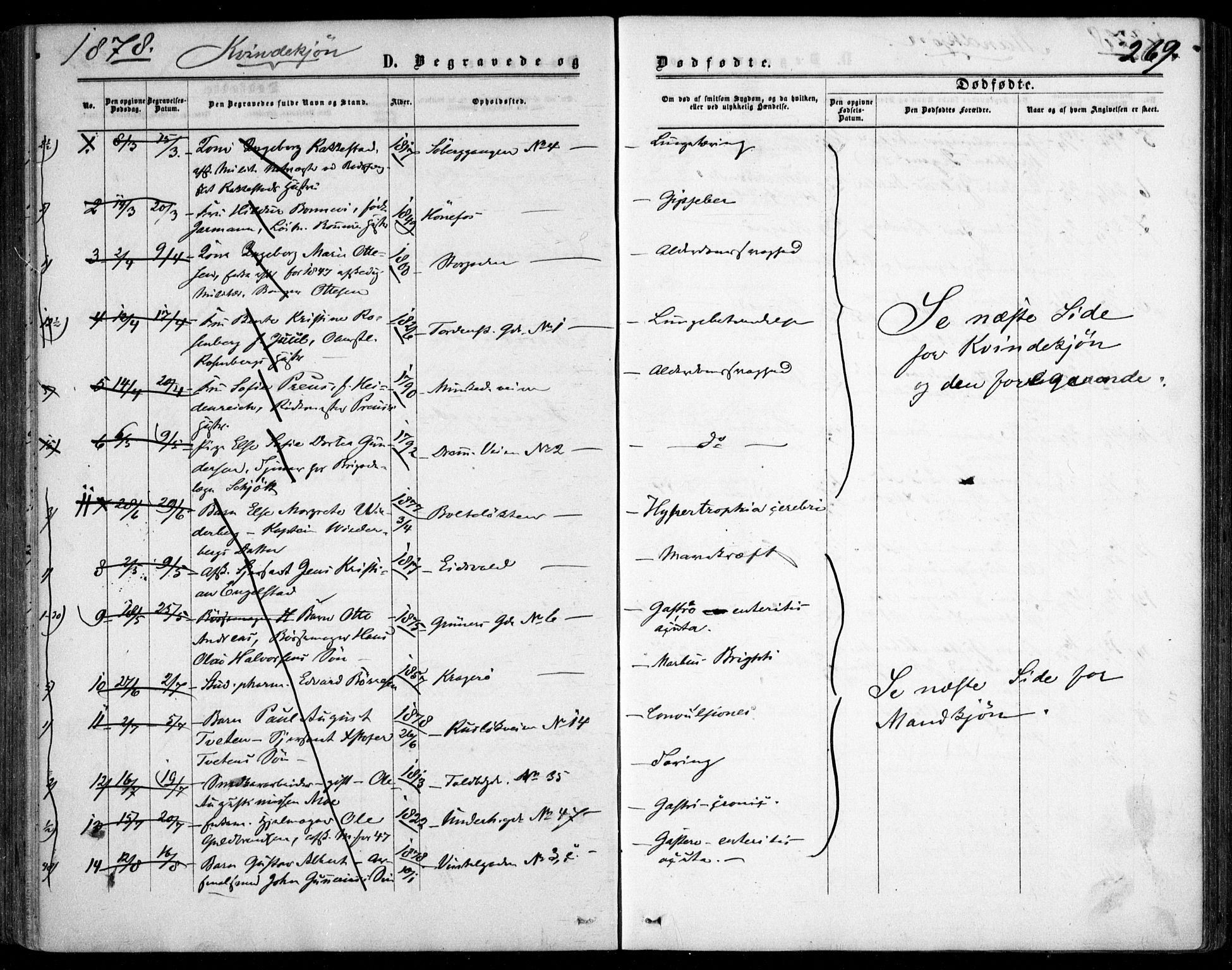 Garnisonsmenigheten Kirkebøker, AV/SAO-A-10846/F/Fa/L0011: Parish register (official) no. 11, 1870-1880, p. 269