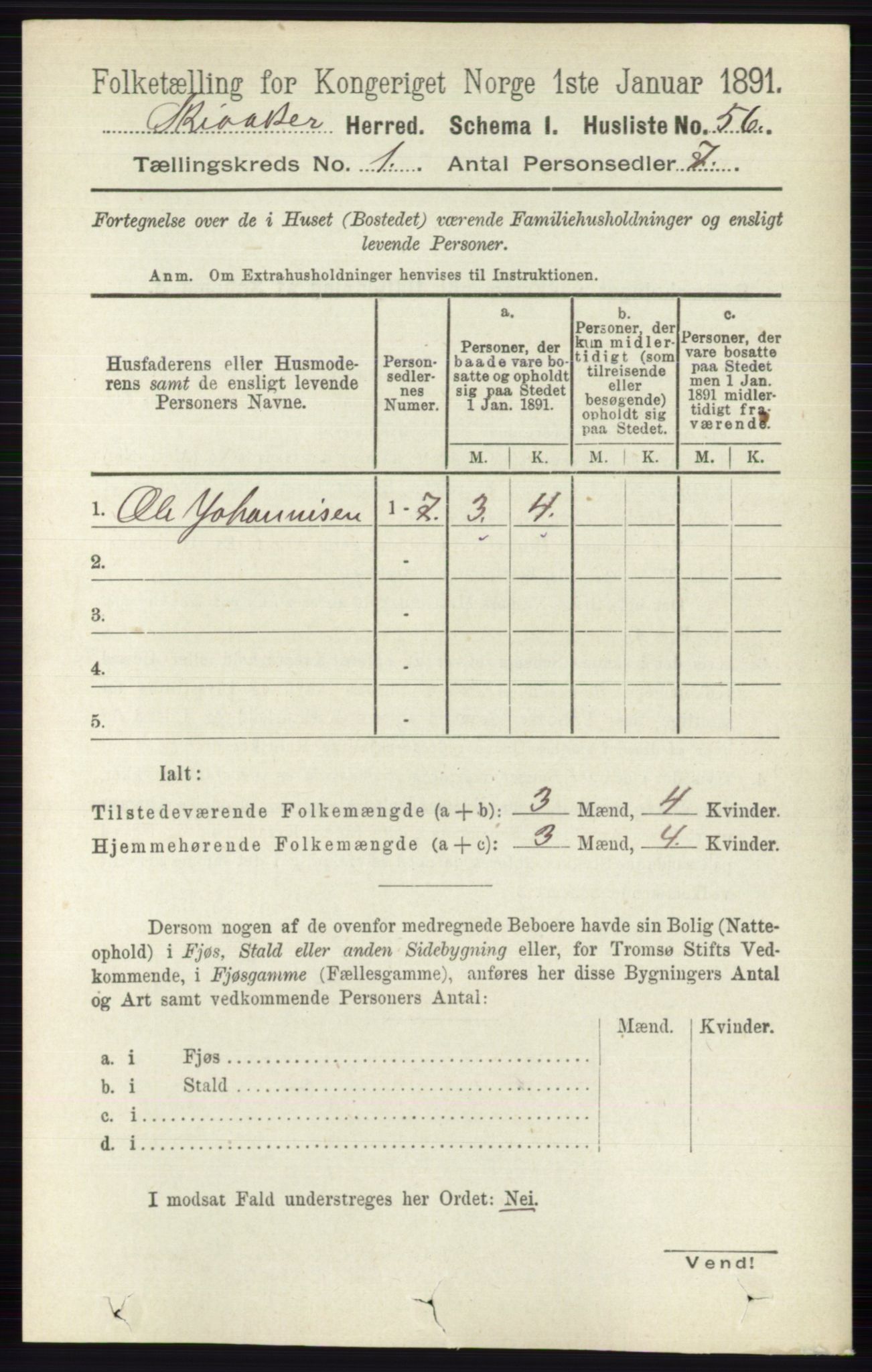 RA, 1891 census for 0513 Skjåk, 1891, p. 79