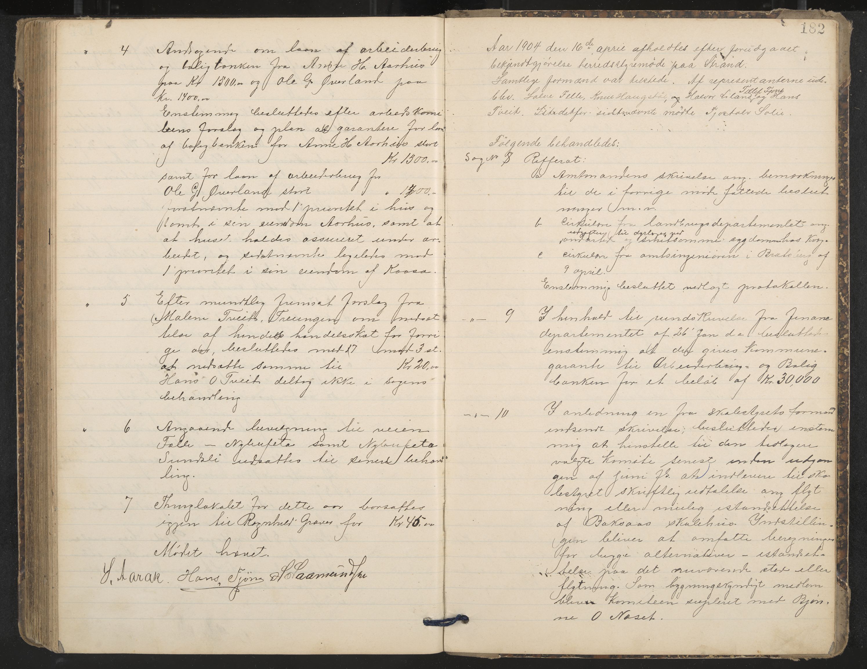 Nissedal formannskap og sentraladministrasjon, IKAK/0830021-1/A/L0003: Møtebok, 1892-1904, p. 182