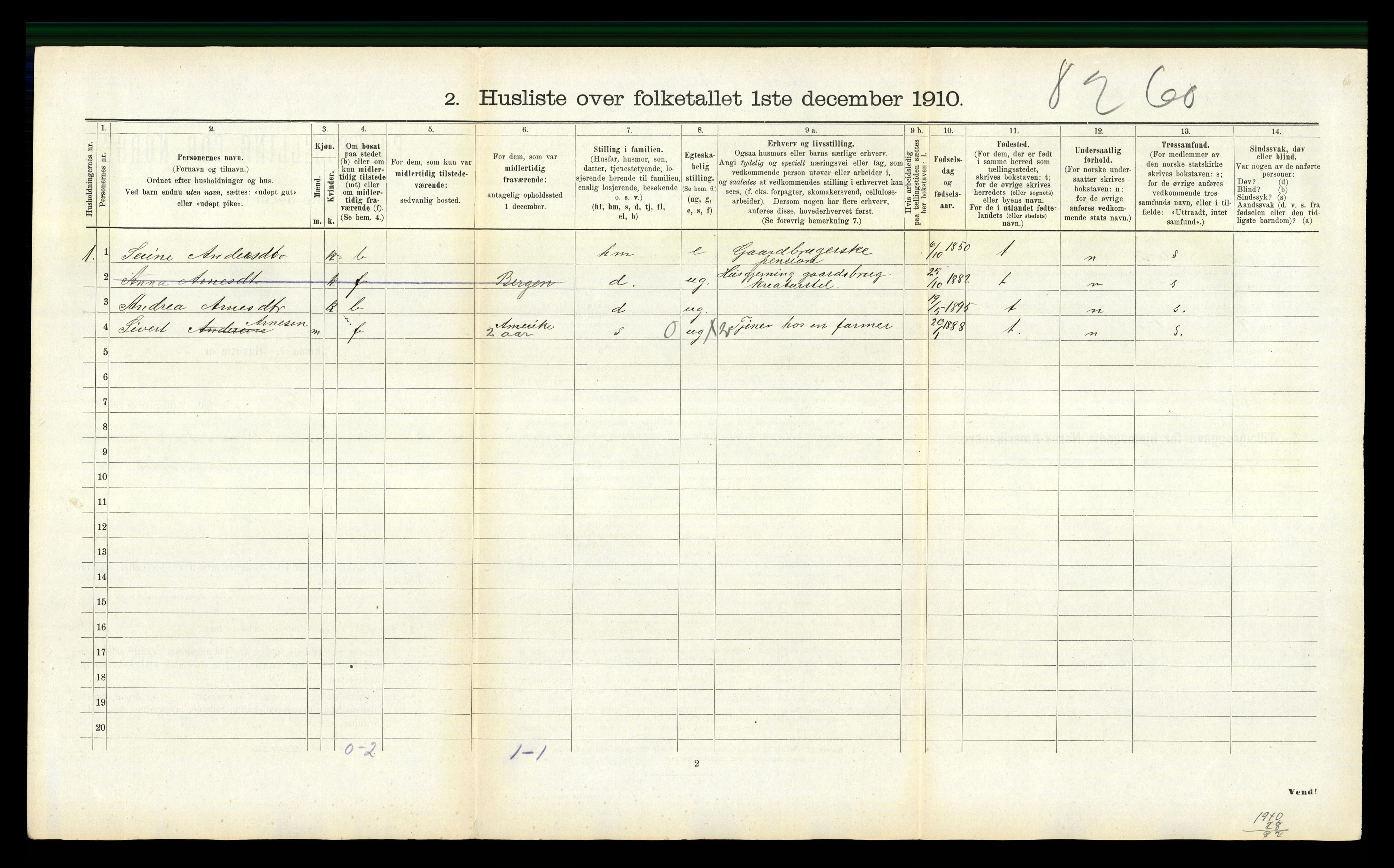 RA, 1910 census for Selje, 1910, p. 767