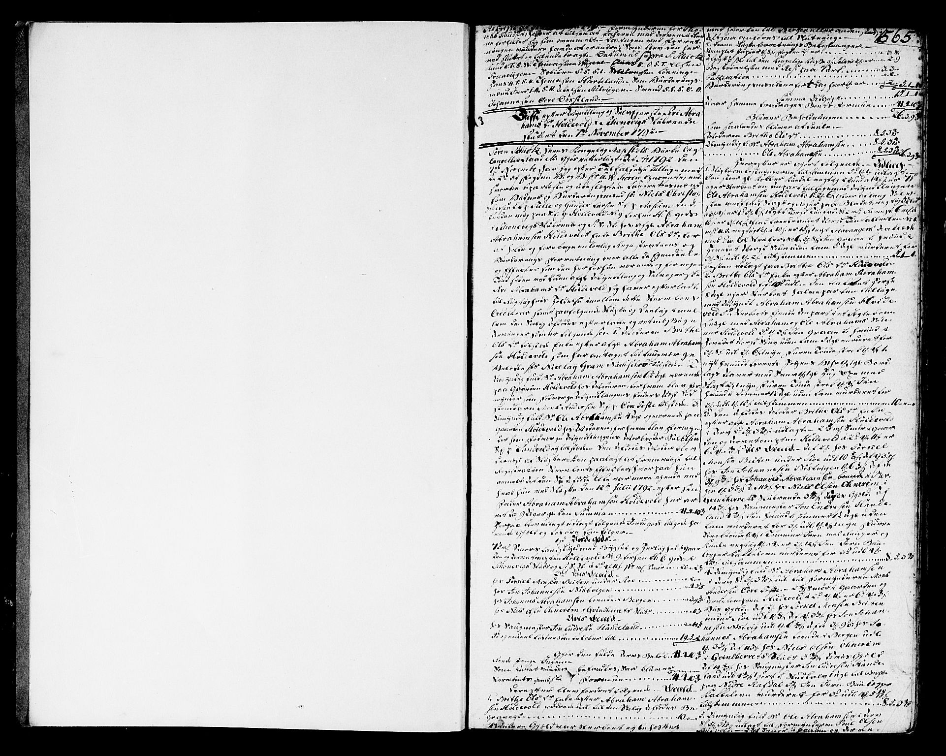Sunnhordland sorenskrivar, SAB/A-2401/1/H/Ha/Haa/L0010: Skifteprotokollar. Register i protokoll. Fol. 565-ut, 1792-1796, p. 564b-565a