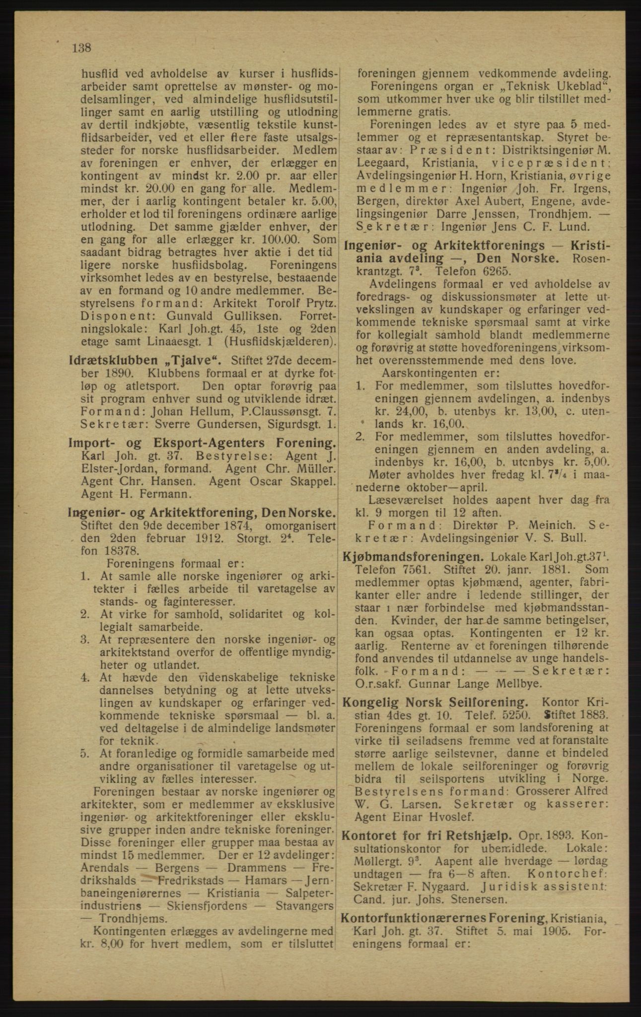 Kristiania/Oslo adressebok, PUBL/-, 1913, p. 140