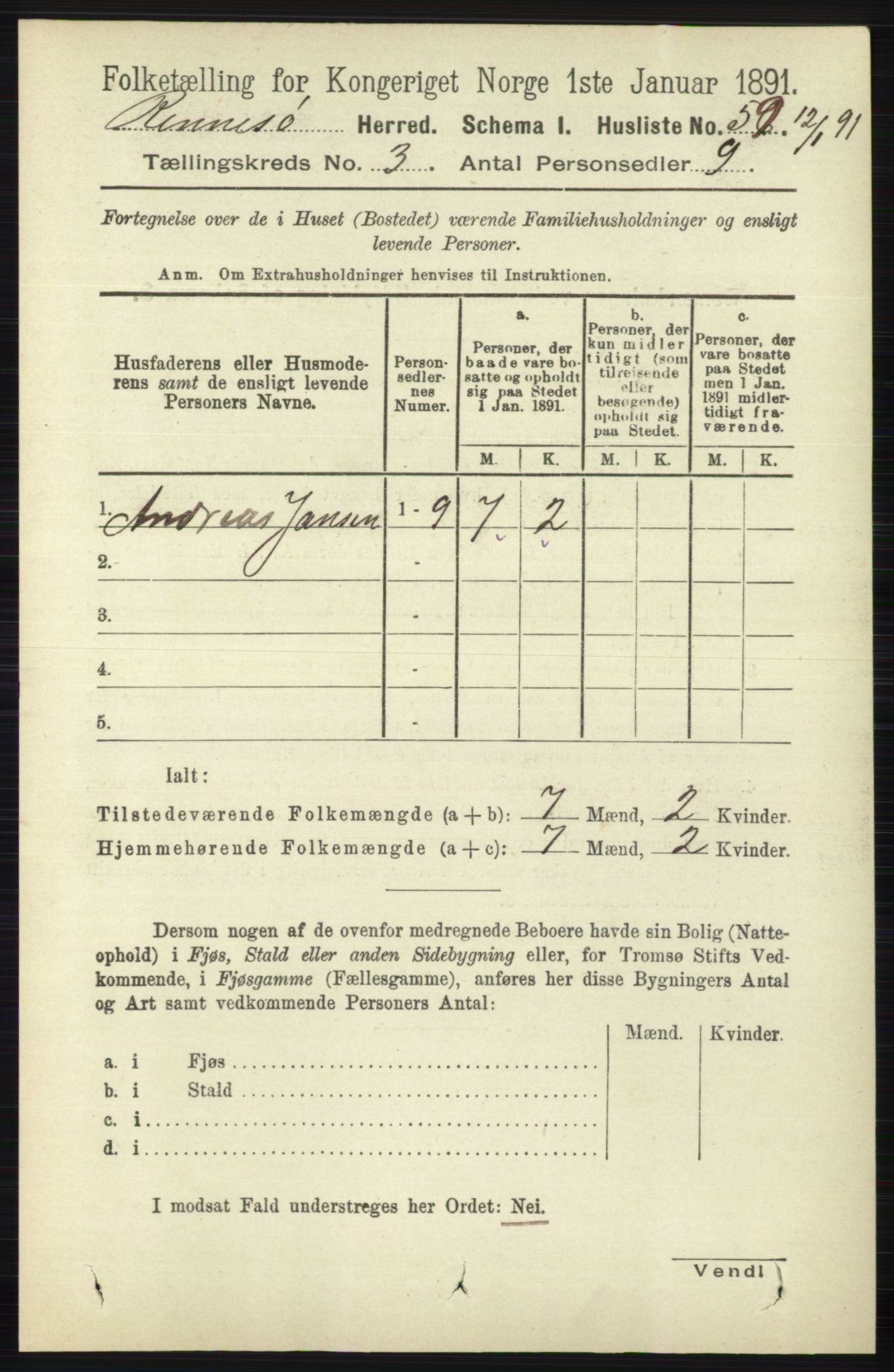 RA, 1891 census for 1142 Rennesøy, 1891, p. 982