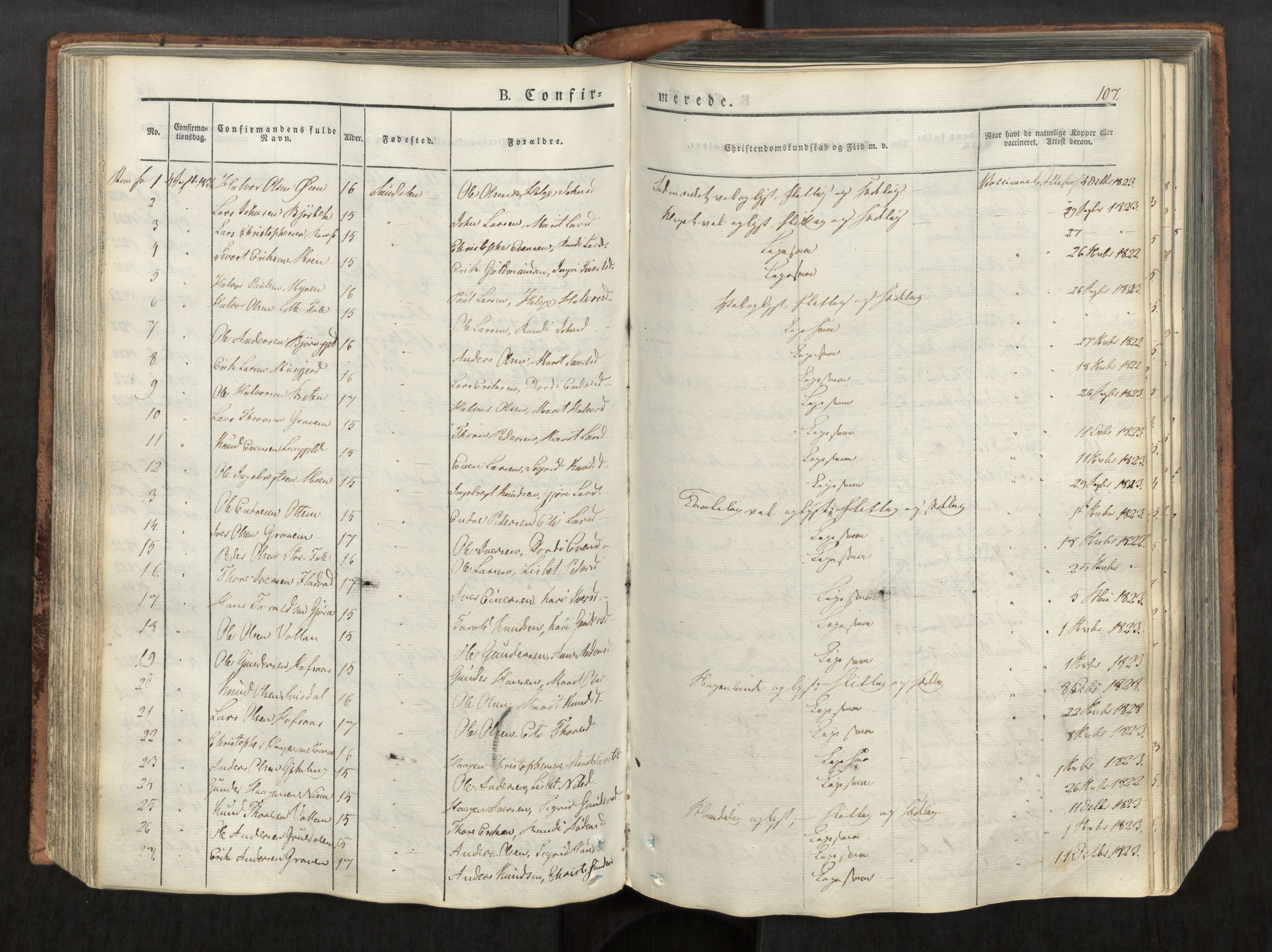 Ministerialprotokoller, klokkerbøker og fødselsregistre - Møre og Romsdal, AV/SAT-A-1454/590/L1012: Parish register (official) no. 590A04, 1832-1846, p. 107