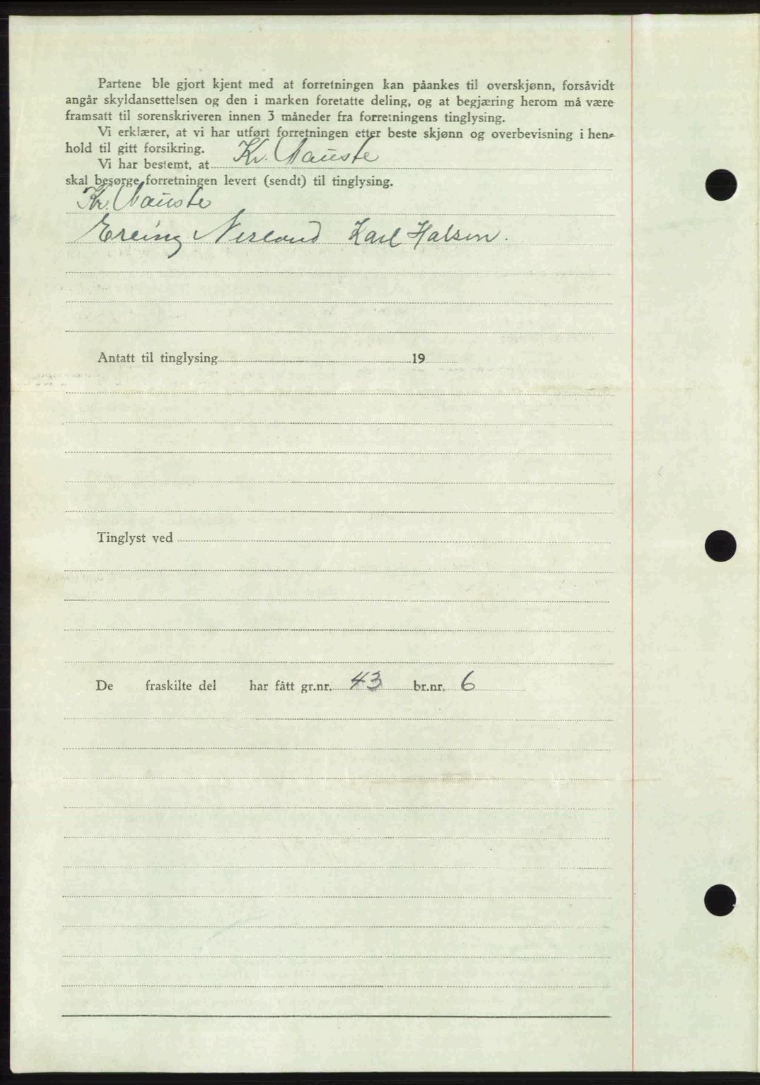 Romsdal sorenskriveri, SAT/A-4149/1/2/2C: Mortgage book no. A24, 1947-1947, Diary no: : 3101/1947