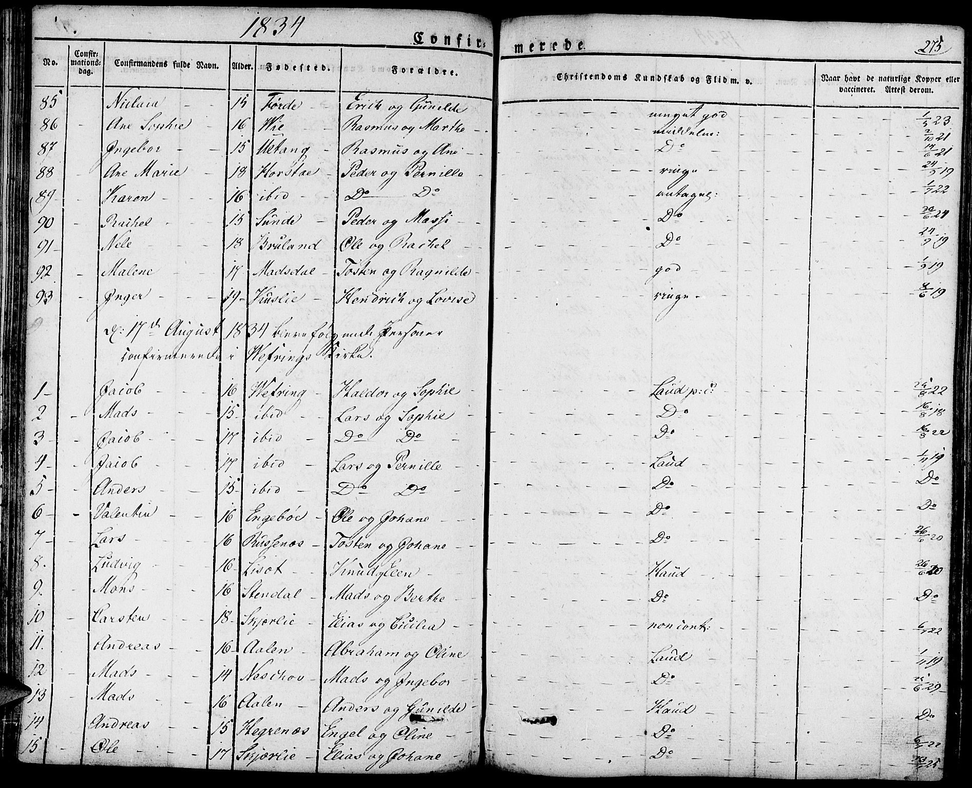 Førde sokneprestembete, AV/SAB-A-79901/H/Haa/Haaa/L0006: Parish register (official) no. A 6, 1821-1842, p. 275