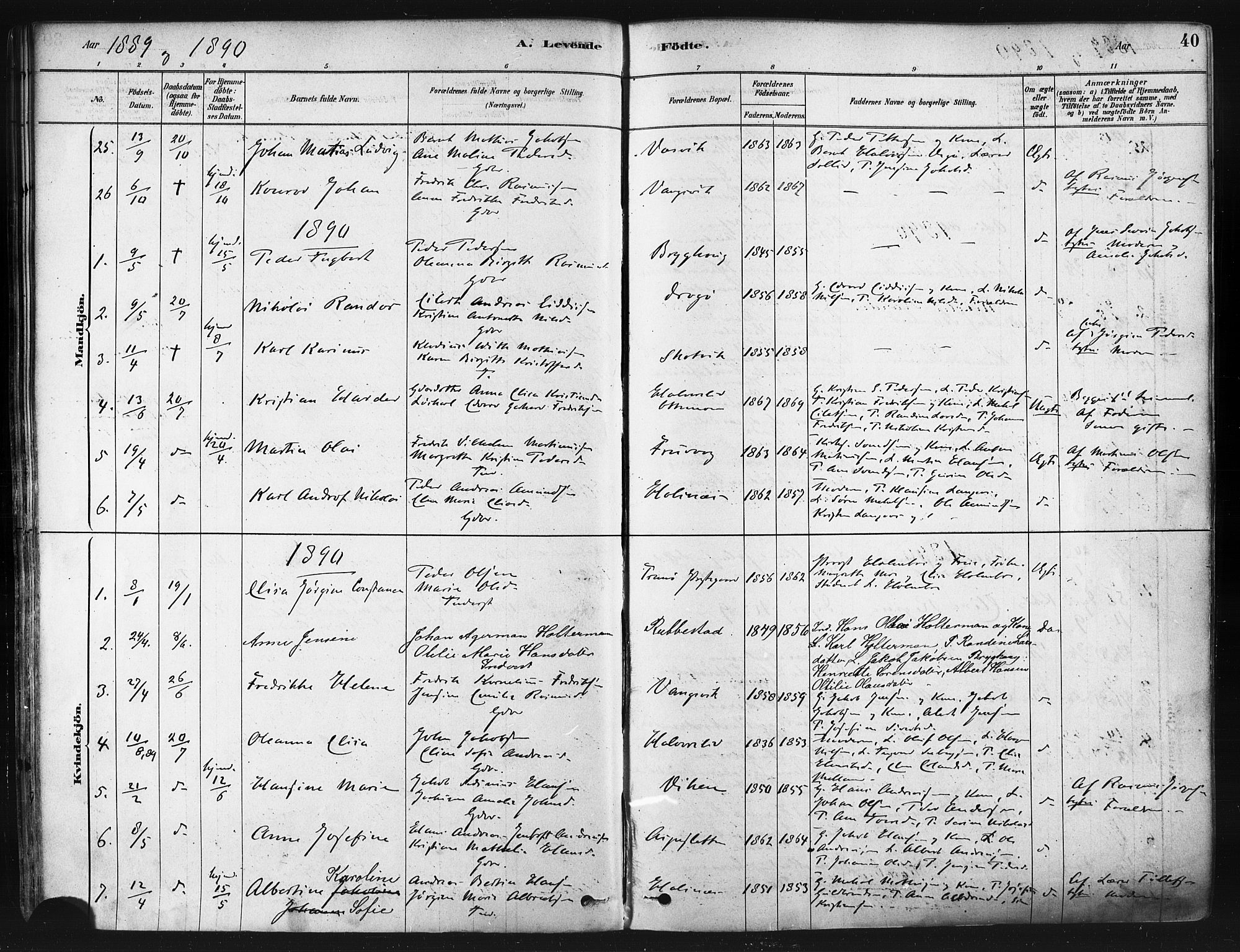 Tranøy sokneprestkontor, SATØ/S-1313/I/Ia/Iaa/L0009kirke: Parish register (official) no. 9, 1878-1904, p. 40
