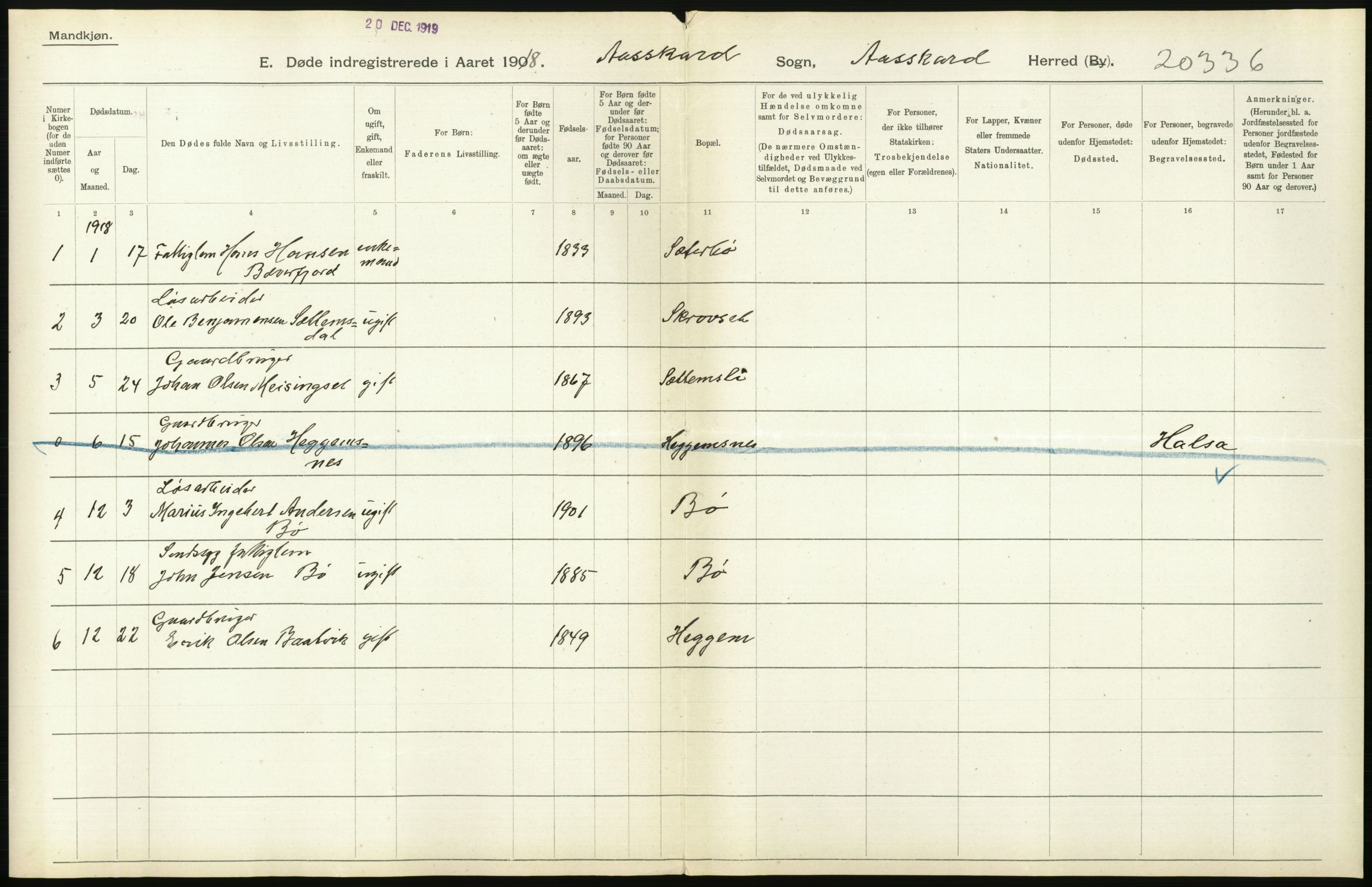 Statistisk sentralbyrå, Sosiodemografiske emner, Befolkning, AV/RA-S-2228/D/Df/Dfb/Dfbh/L0045: Møre fylke: Døde. Bygder og byer., 1918, p. 522