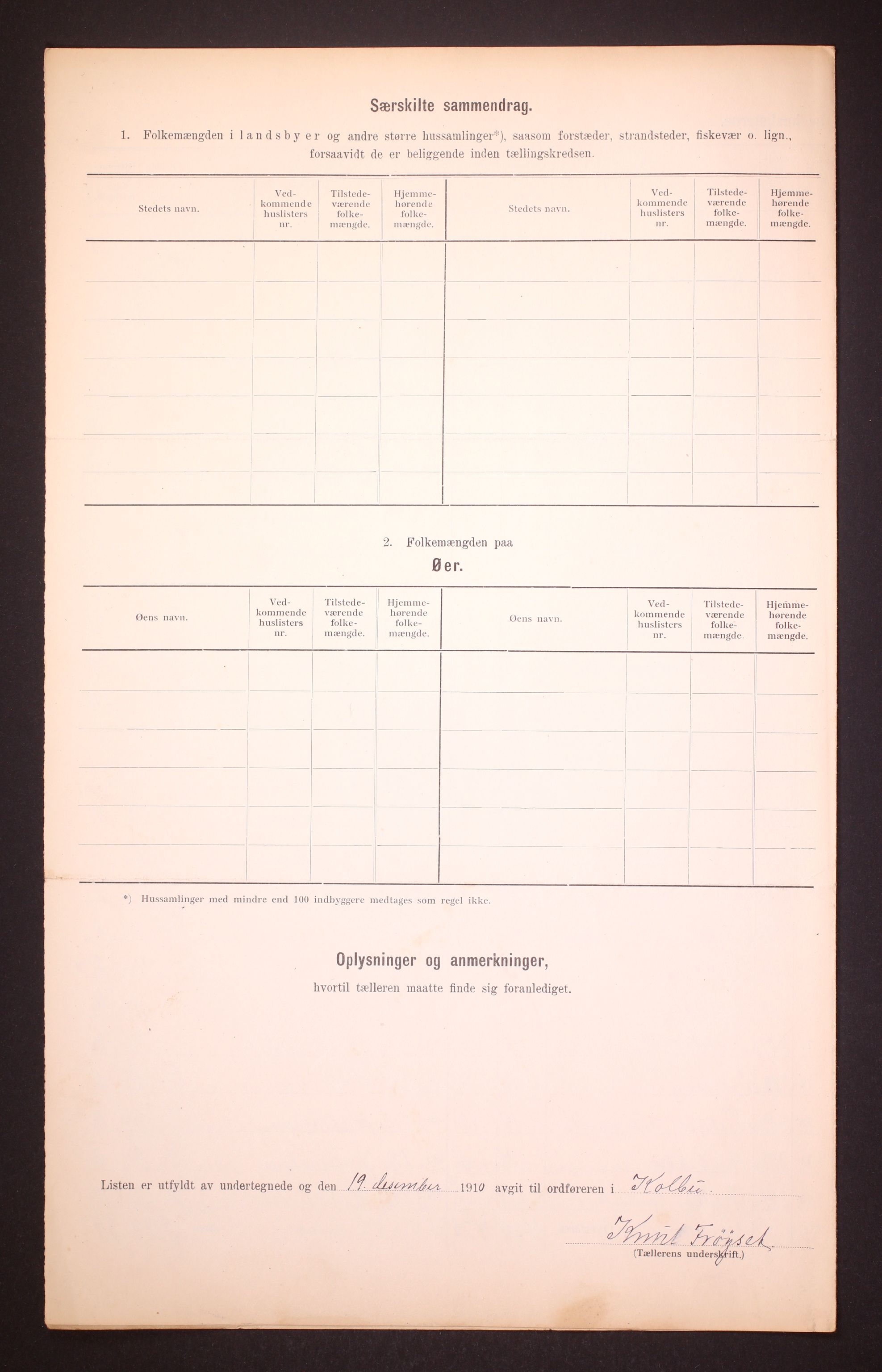 RA, 1910 census for Kolbu, 1910, p. 9